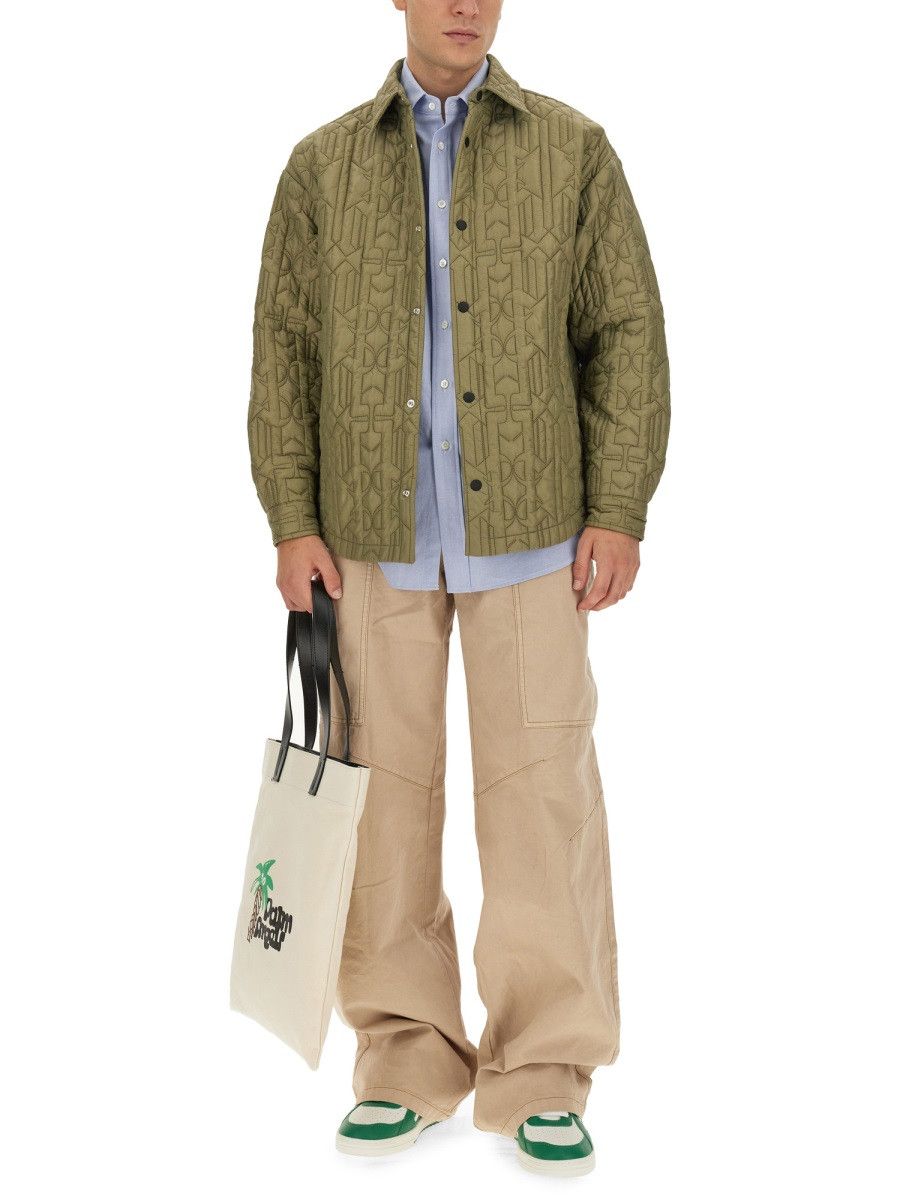 Palm Angels PALM ANGELS MONOGRAM SHIRT - MILITARY GREEN Size US L / EU 52-54 / 3 - 2 Thumbnail