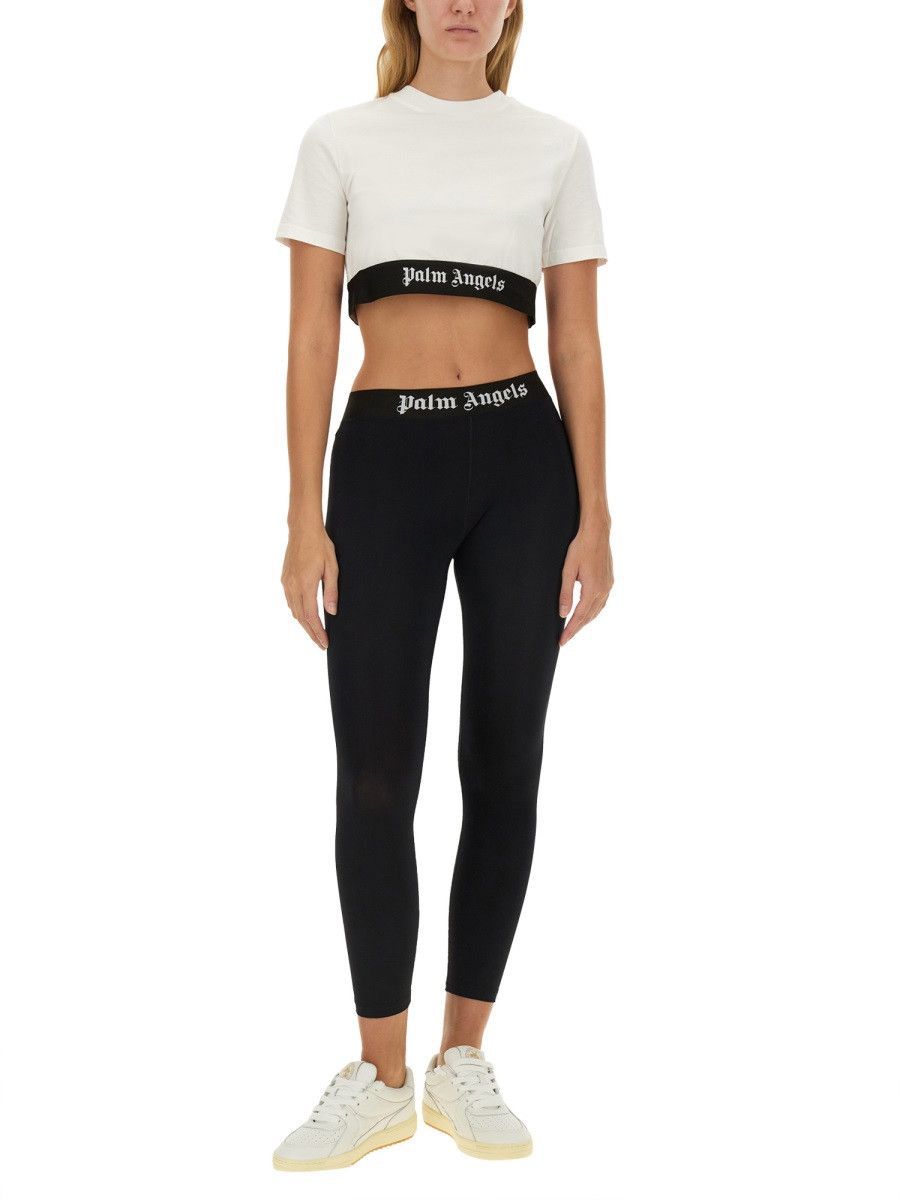 Palm Angels PALM ANGELS T-SHIRT WITH LOGO - WHITE Size XS / US 0-2 / IT 36-38 - 2 Thumbnail