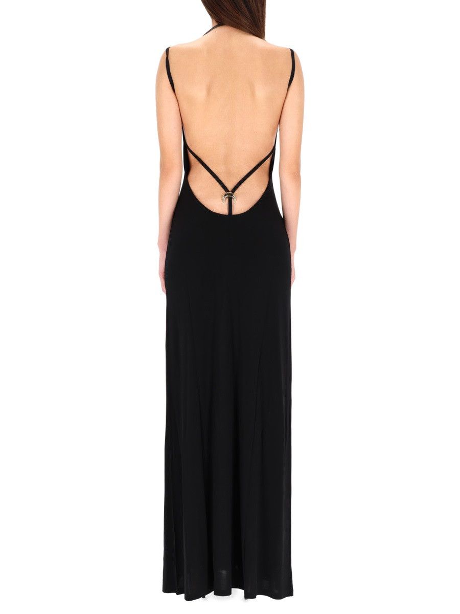 Marine Serre MARINE SERRE LONG JERSEY DRESS - BLACK Size M / US 6-8 / IT 42-44 - 3 Thumbnail
