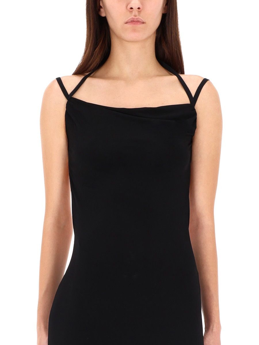 Marine Serre MARINE SERRE LONG JERSEY DRESS - BLACK Size M / US 6-8 / IT 42-44 - 4 Thumbnail