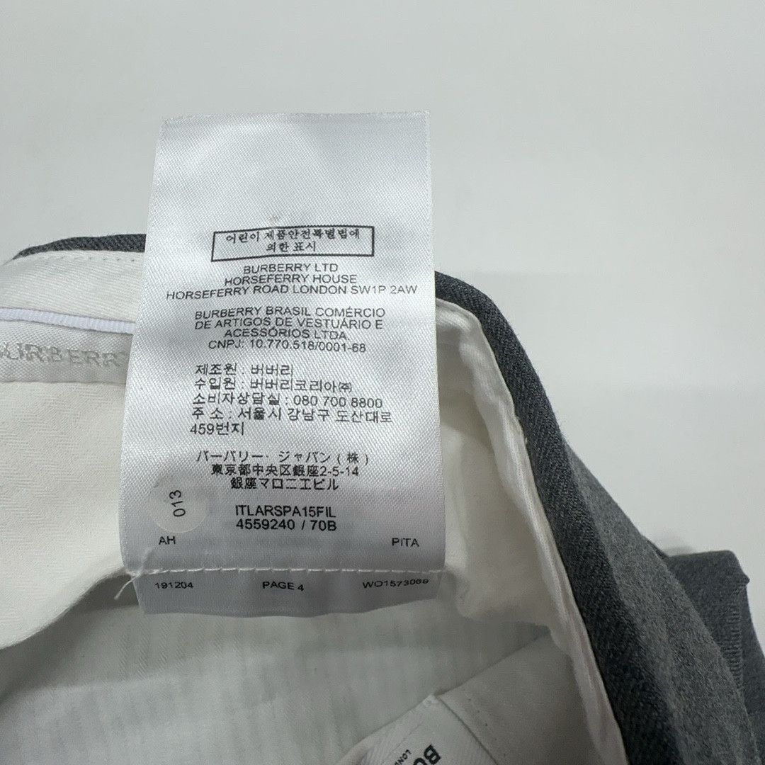 Burberry Burberry Gray Wool Trousers Size 34 Size 40R - 3 Thumbnail