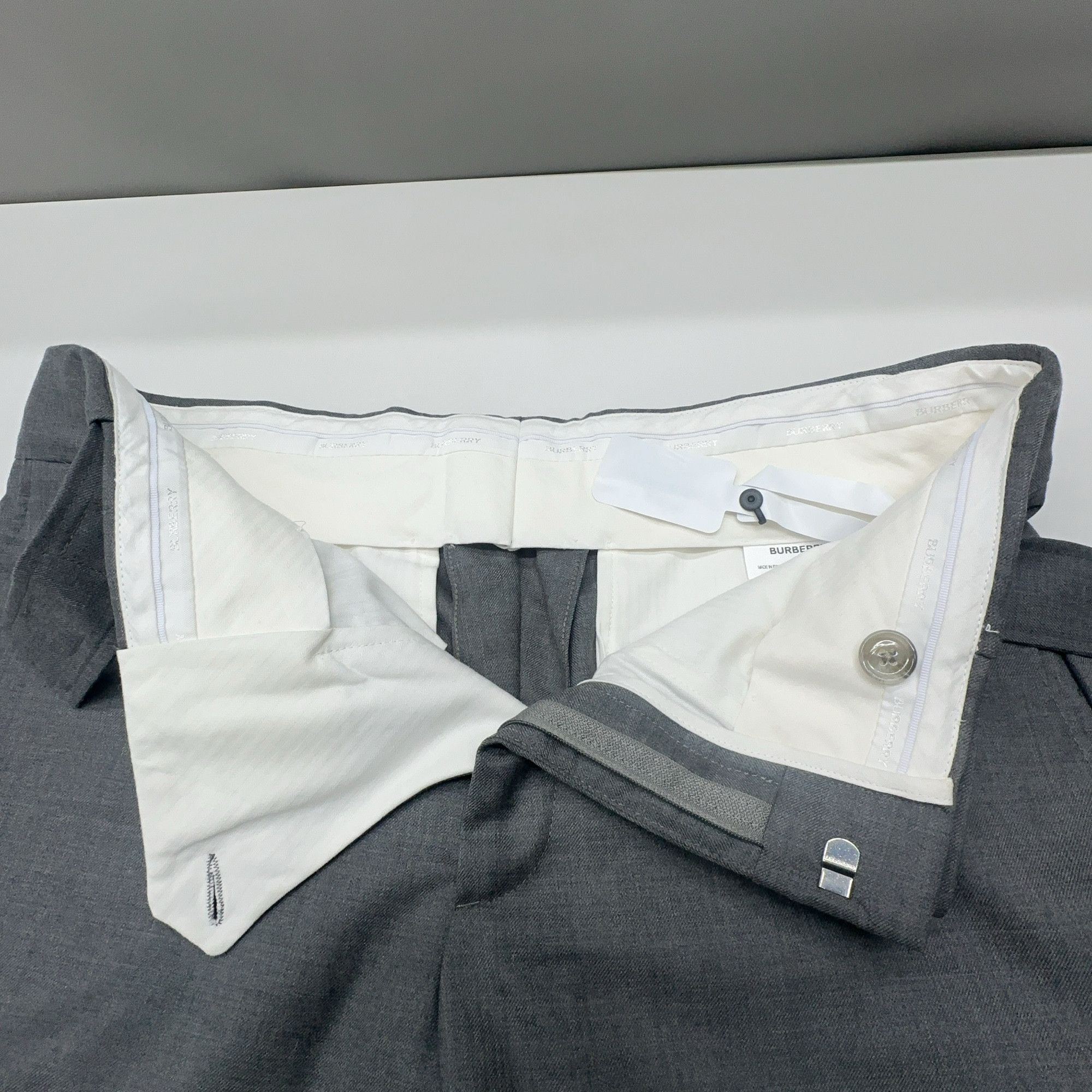 Burberry Burberry Gray Wool Trousers Size 34 Size 40R - 6 Thumbnail