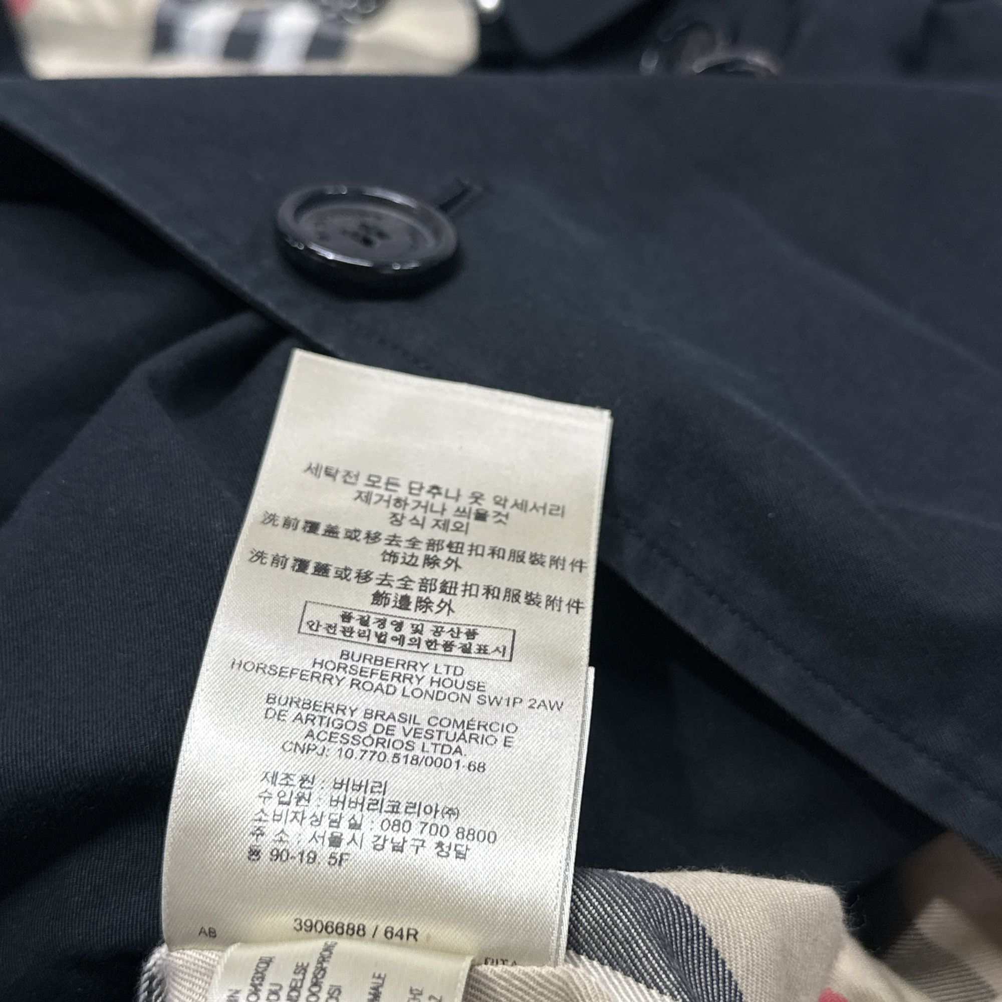 Burberry Burberry The Kensington Short Trench Coat Black Size 52 Size US L / EU 52-54 / 3 - 3 Thumbnail