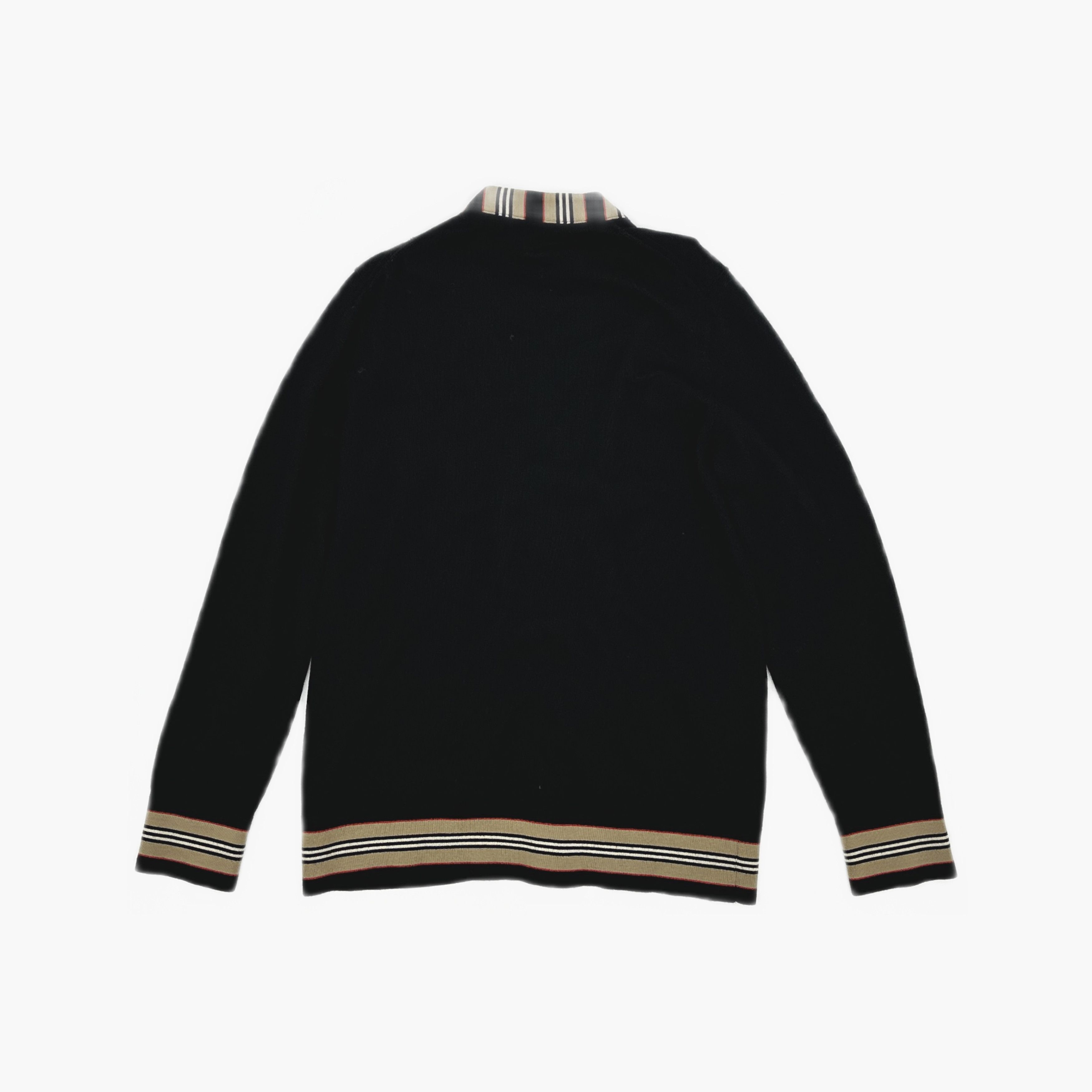 Burberry Burberry Icon Stripe Trim Cardigan Size L Size L / US 10 / IT 46 - 2 Thumbnail