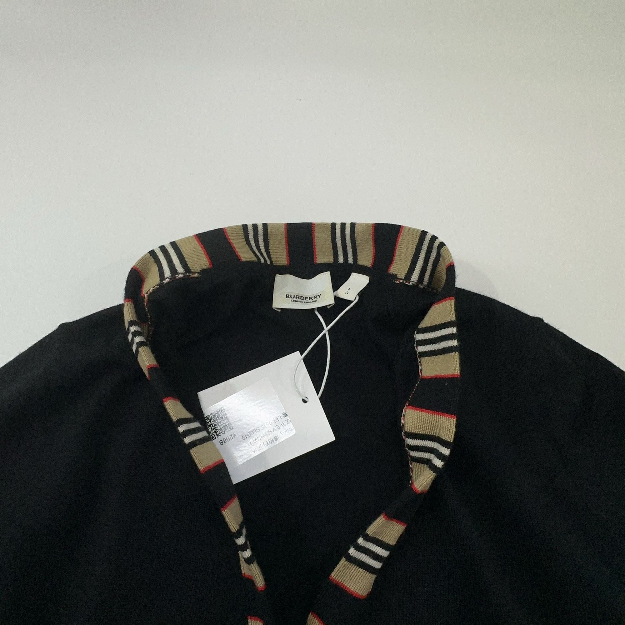 Burberry Burberry Icon Stripe Trim Cardigan Size L Size L / US 10 / IT 46 - 6 Thumbnail