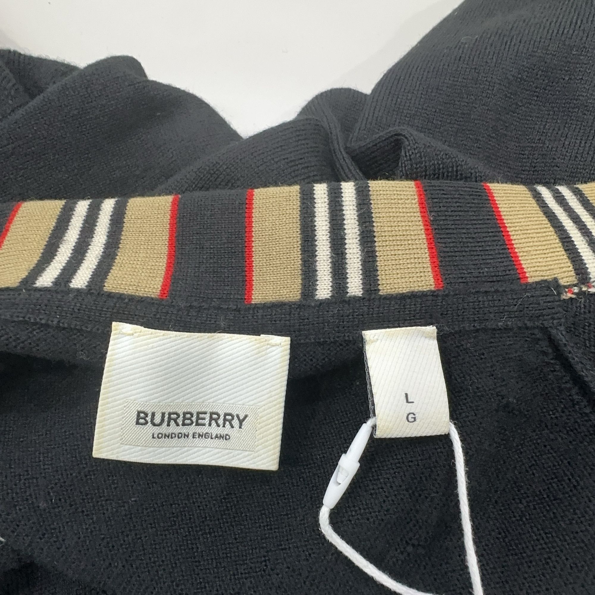 Burberry Burberry Icon Stripe Trim Cardigan Size L Size L / US 10 / IT 46 - 4 Thumbnail