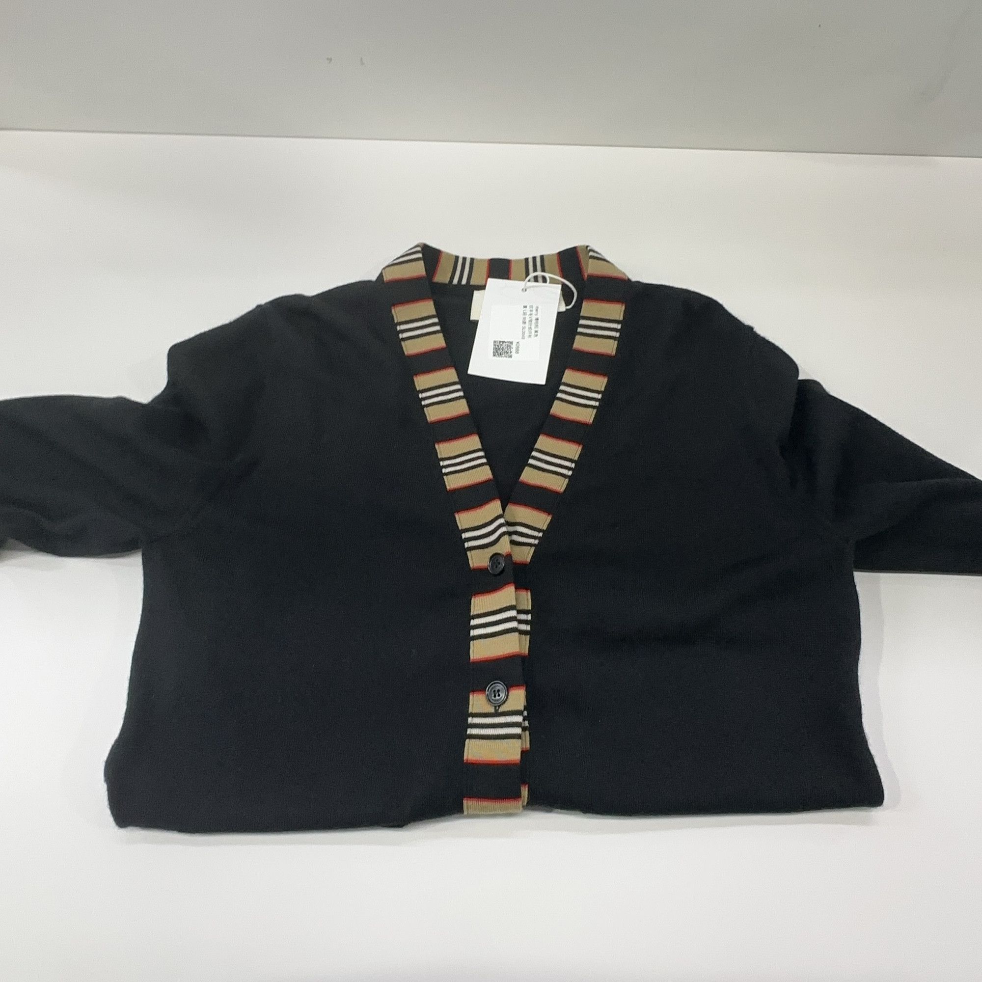 Burberry Burberry Icon Stripe Trim Cardigan Size L Size L / US 10 / IT 46 - 7 Thumbnail