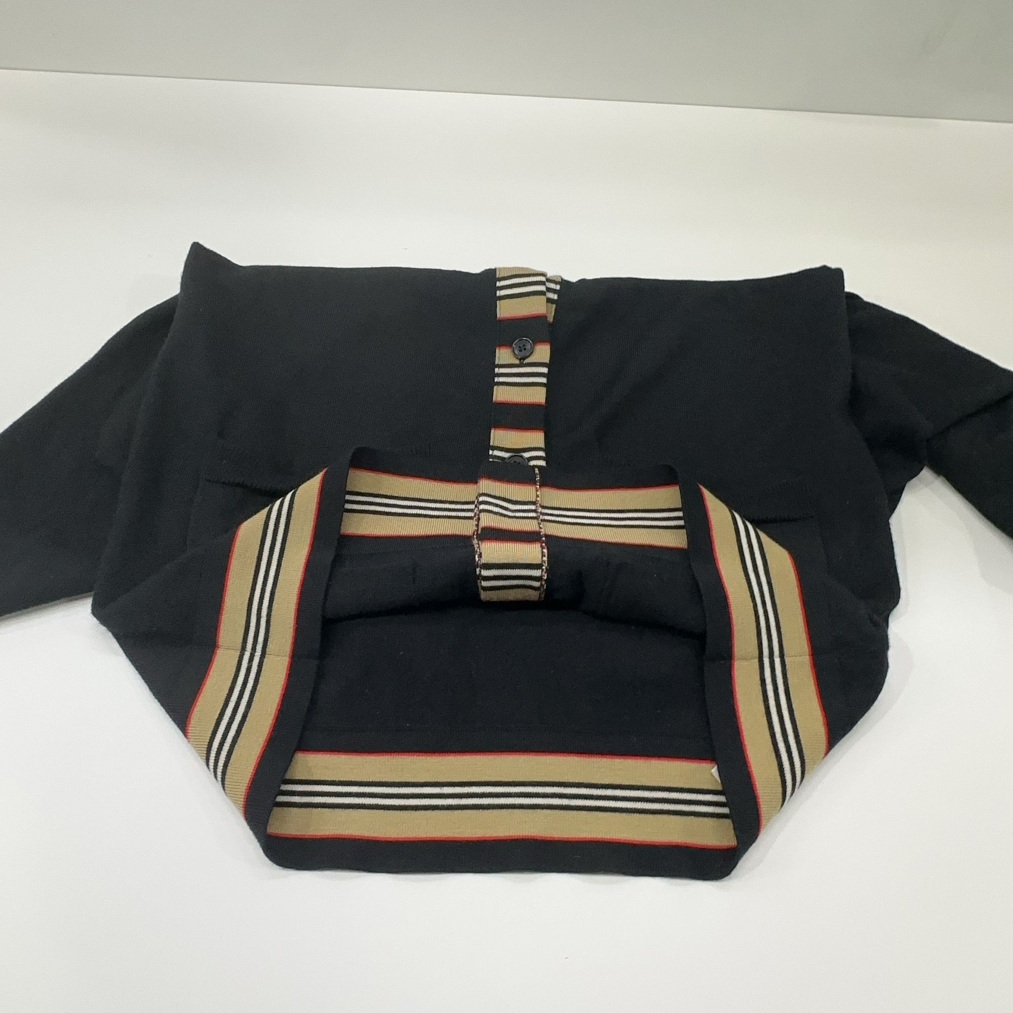 Burberry Burberry Icon Stripe Trim Cardigan Size L Size L / US 10 / IT 46 - 9 Thumbnail