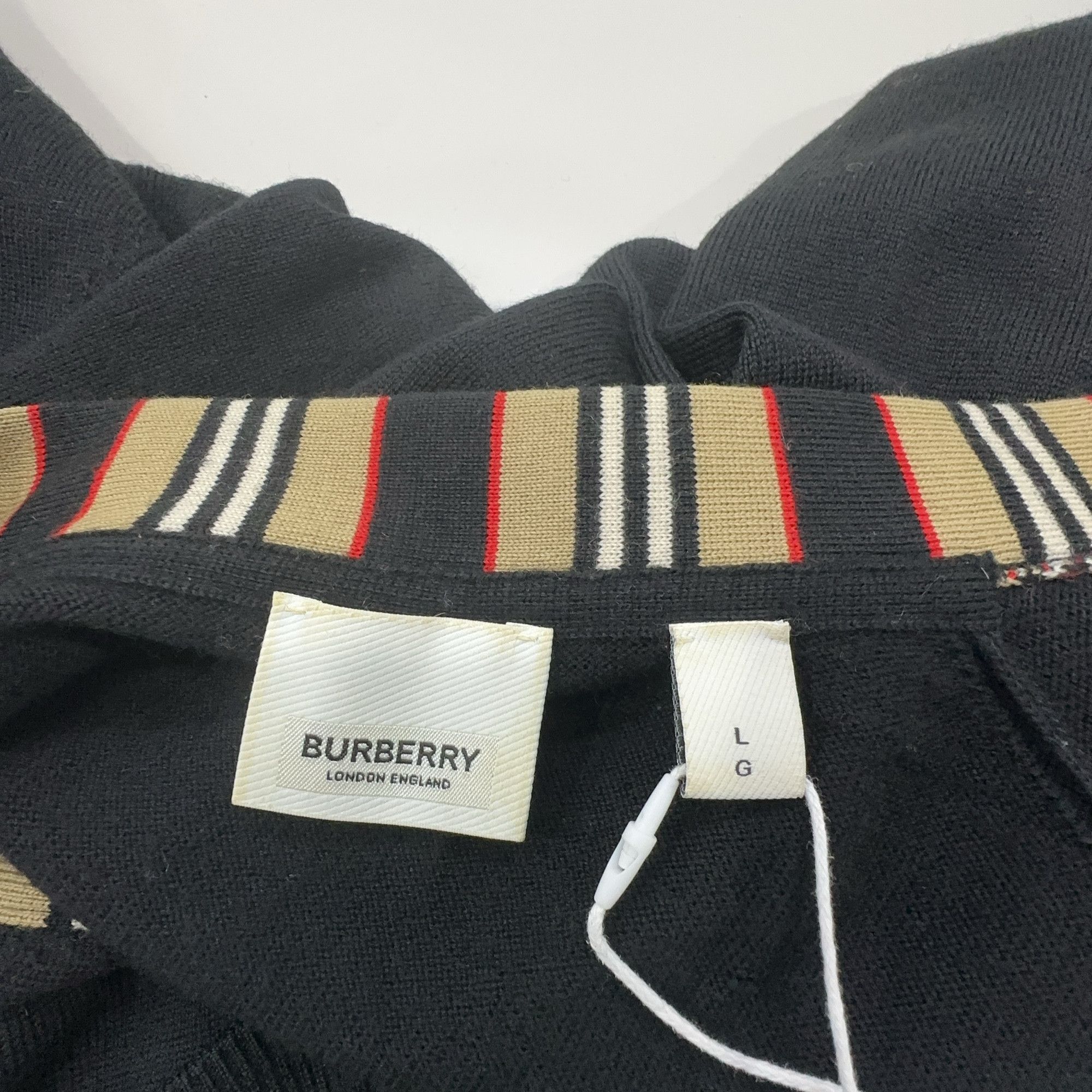 Burberry Burberry Icon Stripe Trim Cardigan Size L Size L / US 10 / IT 46 - 3 Thumbnail