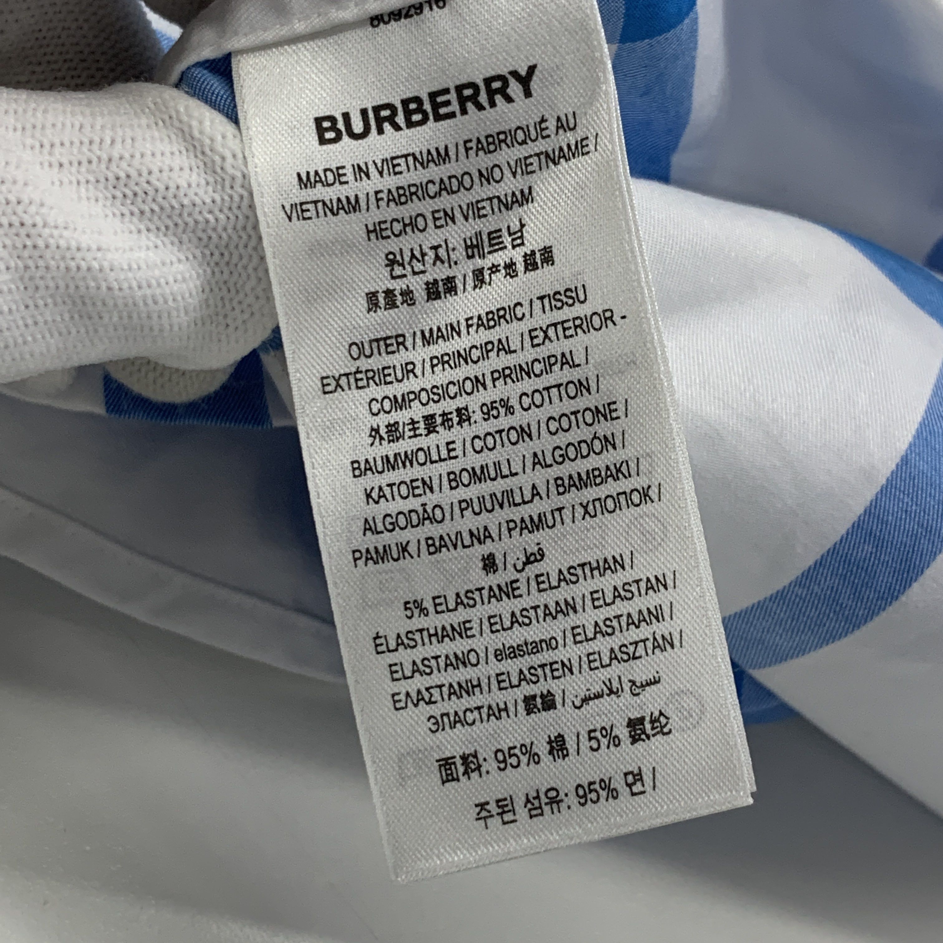 Burberry Burberry Blue Check Button Up Shirt XL Size US XL / EU 56 / 4 - 5 Thumbnail