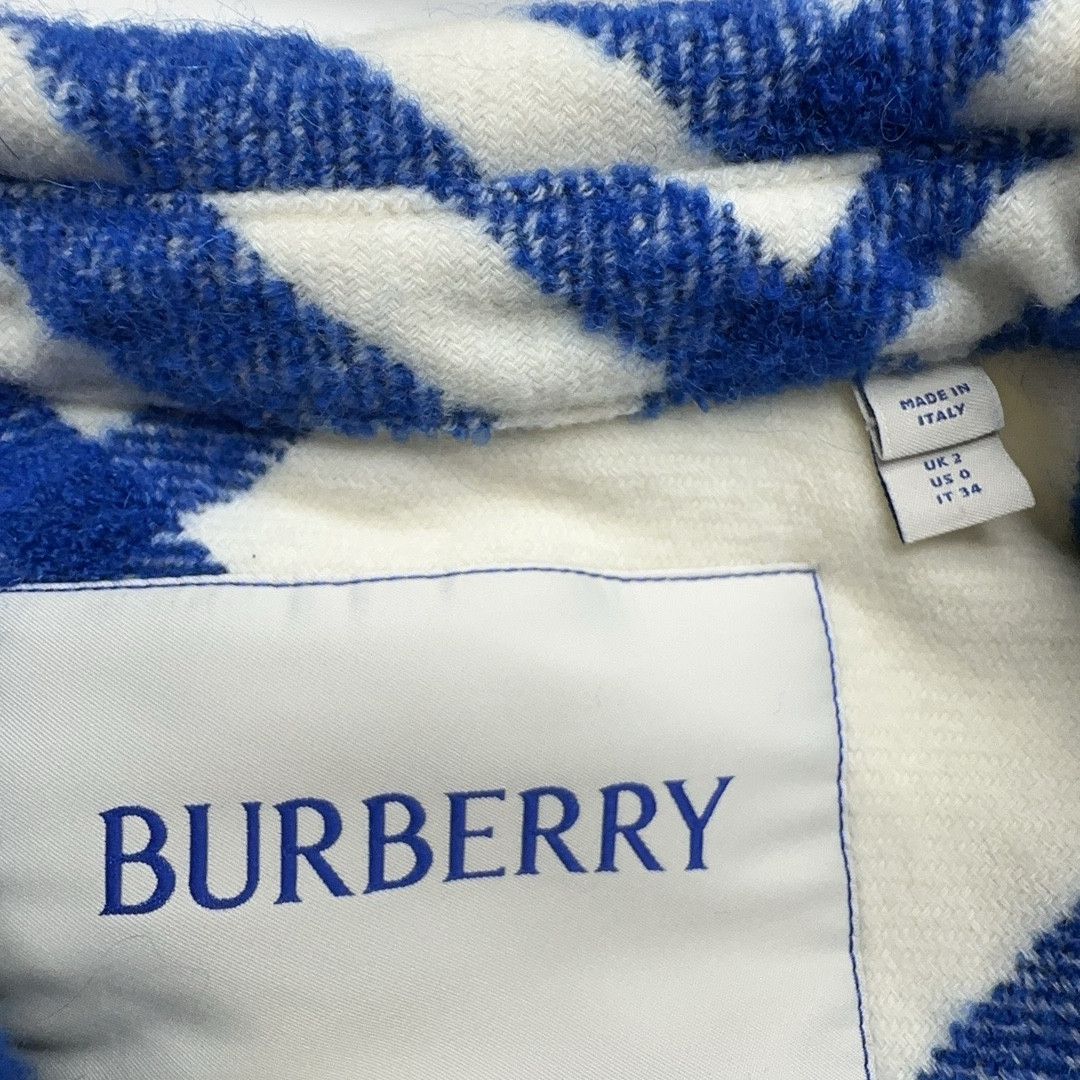 Burberry Burberry Check Wool-Blend Button Up Shirt Size 0 Size XXS / US 00 / IT 34 - 4 Thumbnail