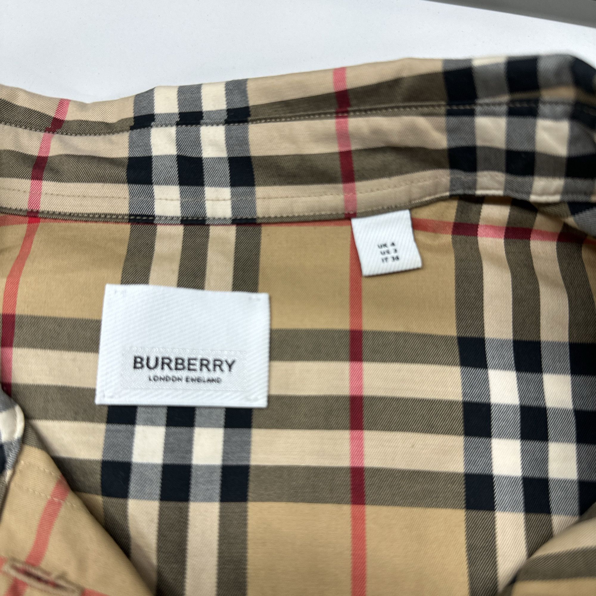Burberry Burberry Classic Check Button Up Shirt Size 2 Size XS / US 0-2 / IT 36-38 - 3 Thumbnail