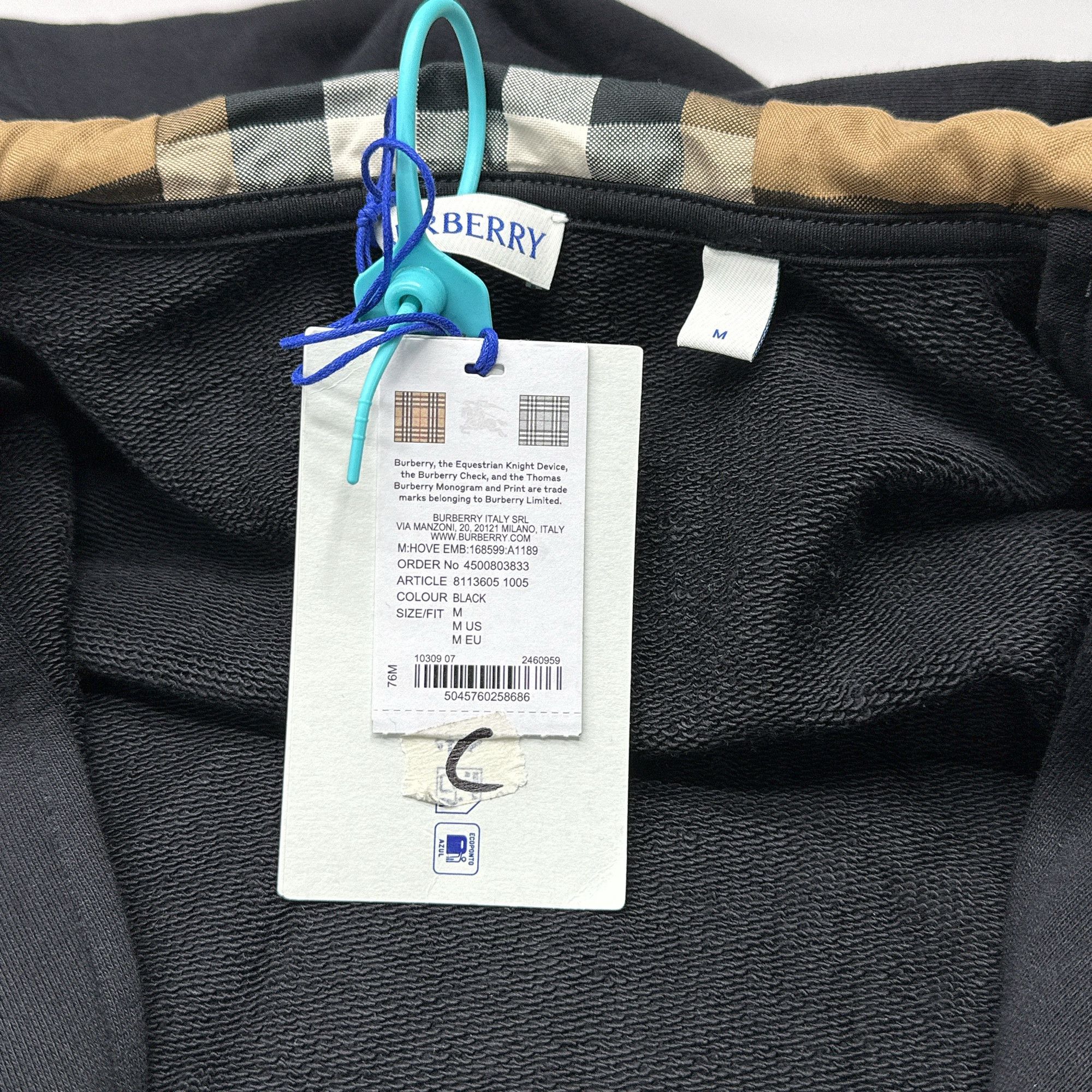 Burberry Burberry Check Lined Zip-Up Hoodie Size M Size US M / EU 48-50 / 2 - 11 Thumbnail