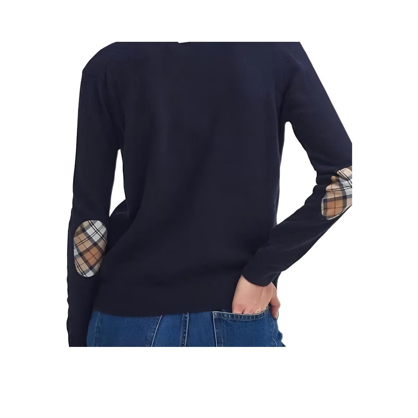 Burberry Burberry Plaid Elbow Patch Wool Sweater Size L Size L / US 10 / IT 46 - 6 Thumbnail