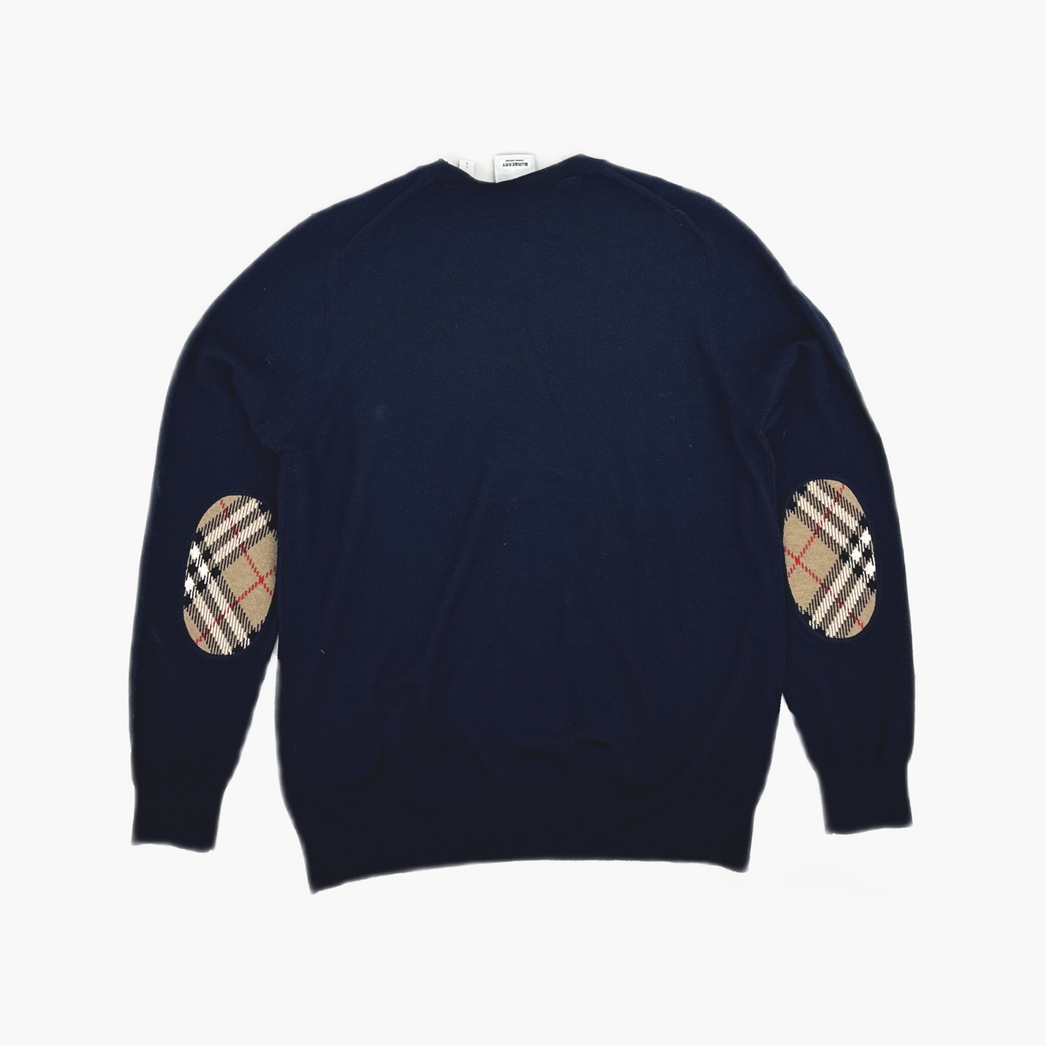 Burberry Burberry Plaid Elbow Patch Wool Sweater Size L Size L / US 10 / IT 46 - 2 Thumbnail