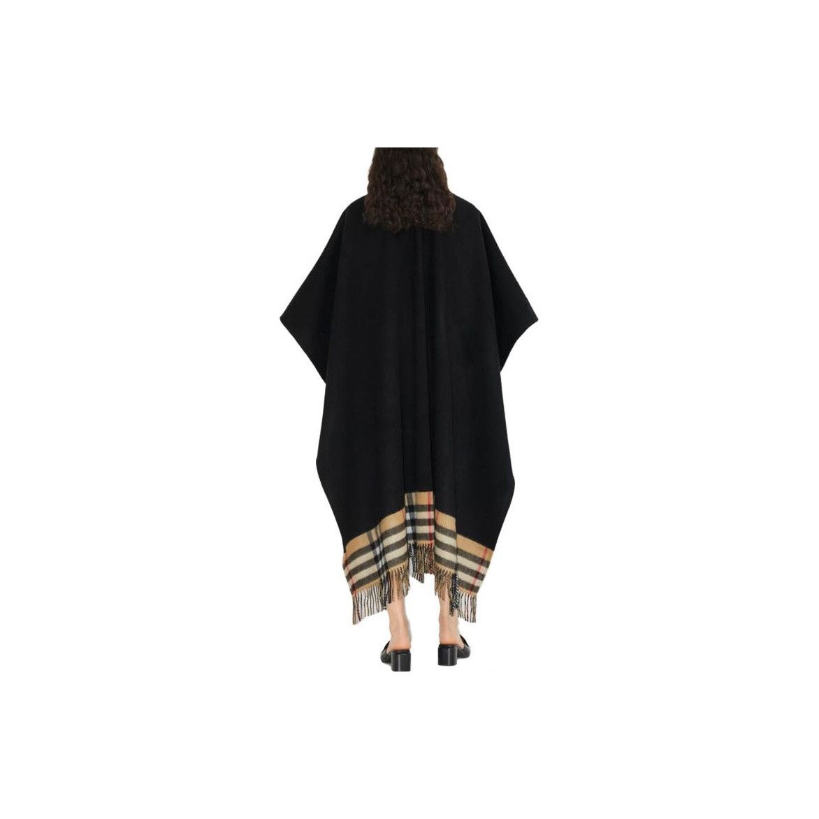 Burberry Burberry Check Trim Wool Cashmere Cape Size OS Size ONE SIZE - 7 Thumbnail