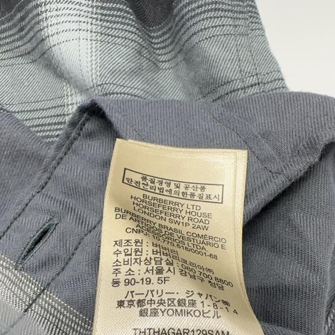Burberry Burberry Brit Gray Plaid Button Up Shirt Size XS Size US XS / EU 42 / 0 - 7 Thumbnail