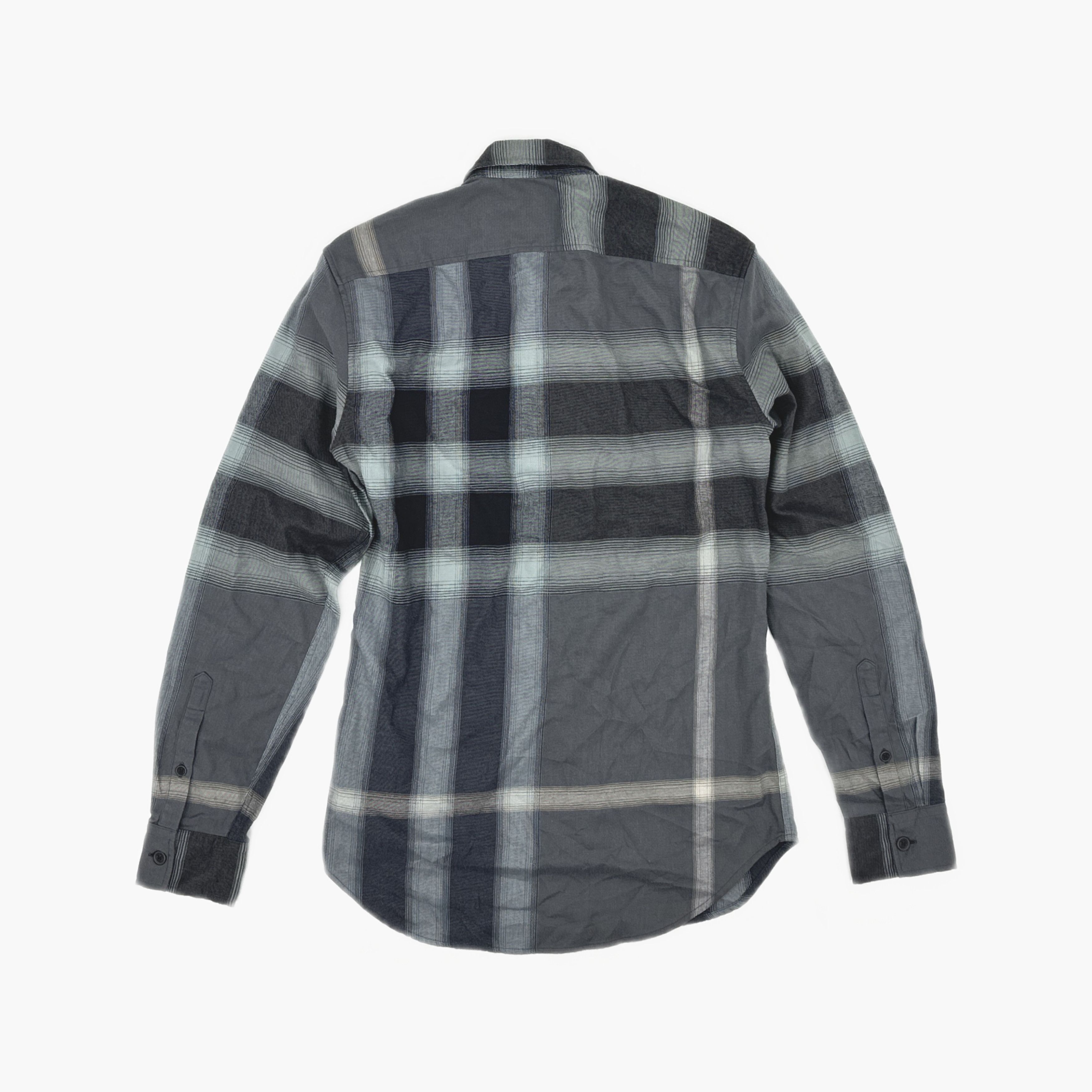 Burberry Burberry Brit Gray Plaid Button Up Shirt Size XS Size US XS / EU 42 / 0 - 2 Thumbnail