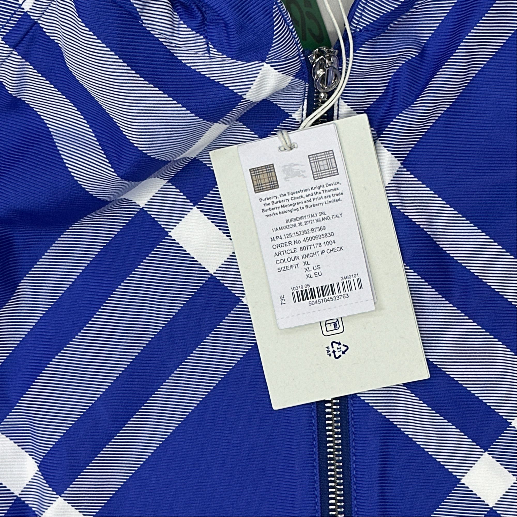 Burberry Burberry Blue Check Hooded Jacket Size XL Size US XL / EU 56 / 4 - 4 Thumbnail