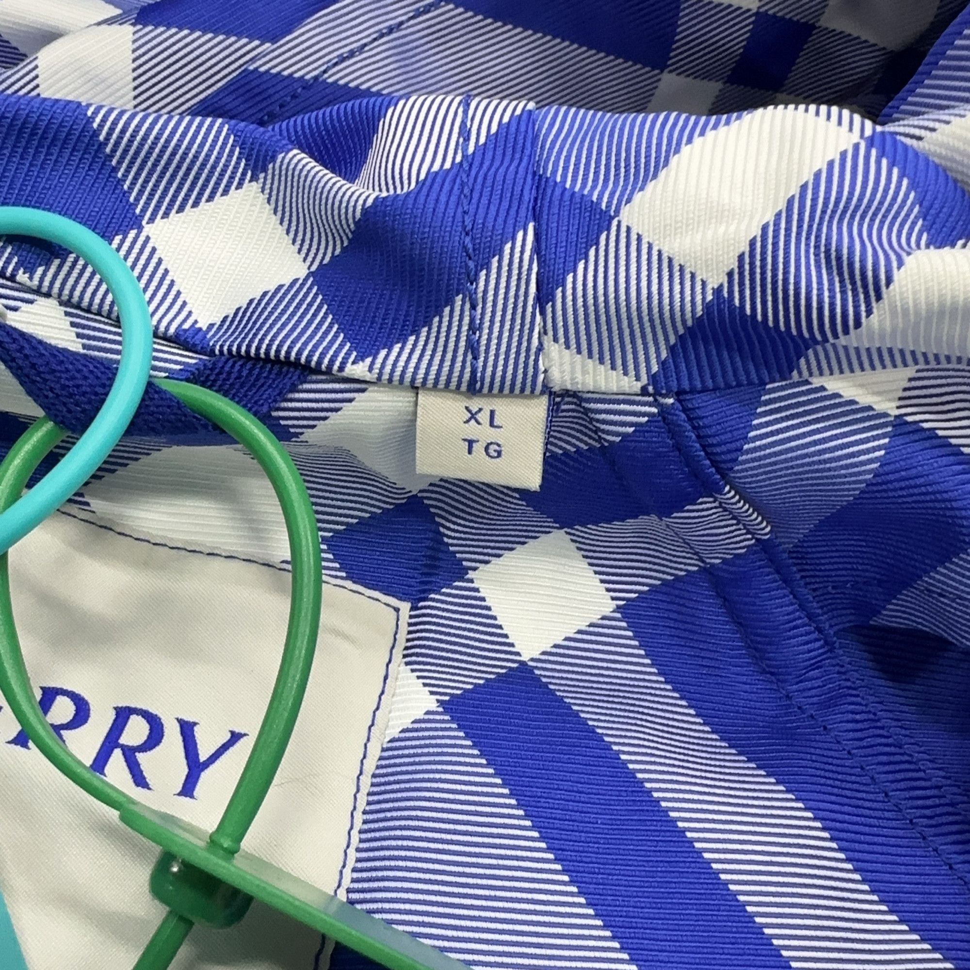 Burberry Burberry Blue Check Hooded Jacket Size XL Size US XL / EU 56 / 4 - 2 Thumbnail