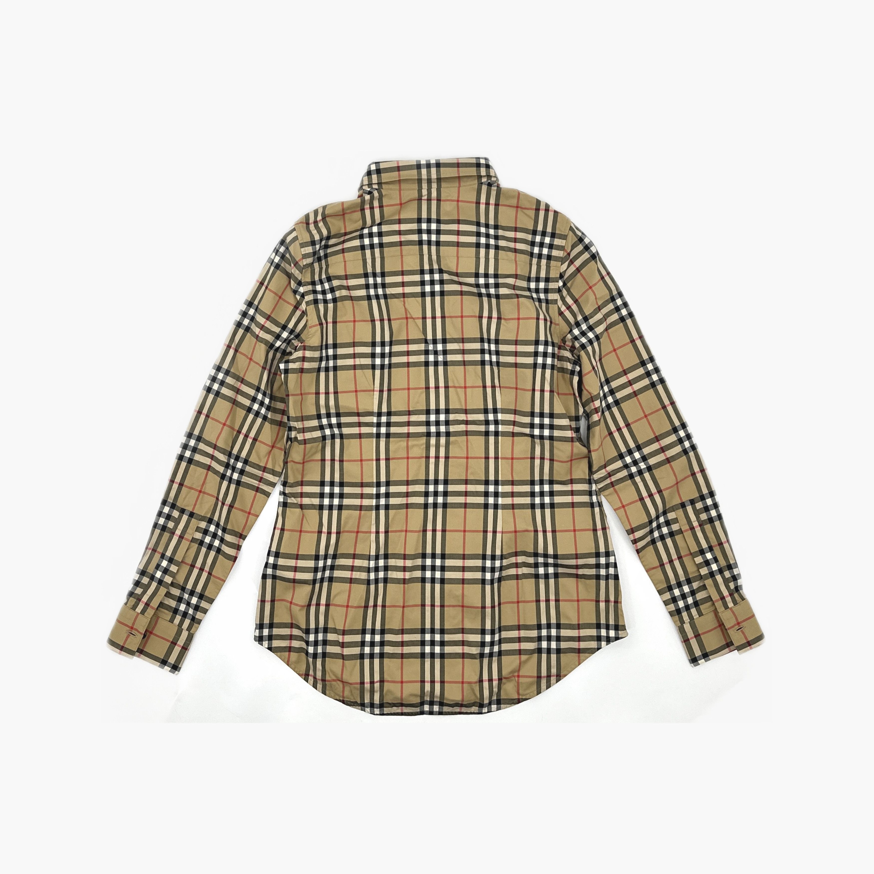 Burberry Burberry Beige Check Button Up Shirt Size 8 Size M / US 6-8 / IT 42-44 - 2 Thumbnail