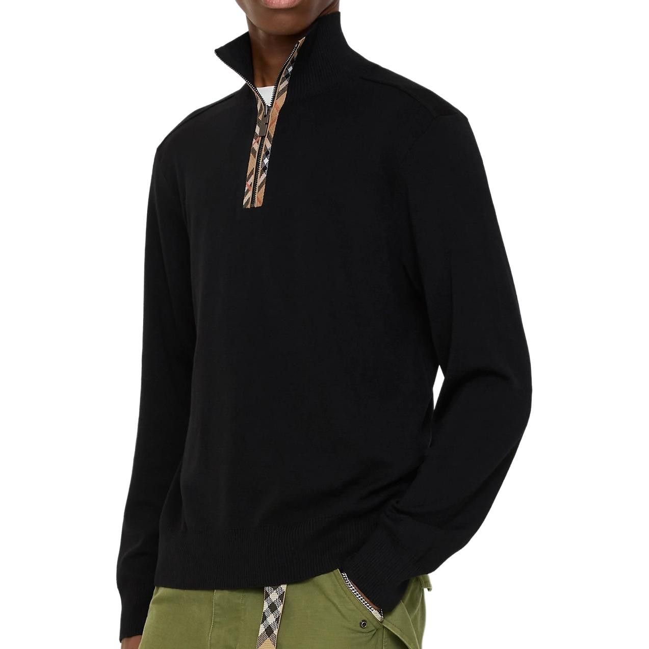 Burberry Burberry Check Trim Wool Half-Zip Sweater Size S Size US S / EU 44-46 / 1 - 7 Thumbnail