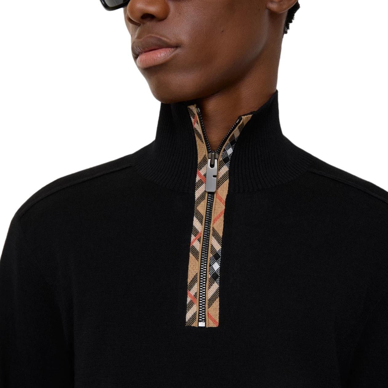 Burberry Burberry Check Trim Wool Half-Zip Sweater Size S Size US S / EU 44-46 / 1 - 8 Thumbnail