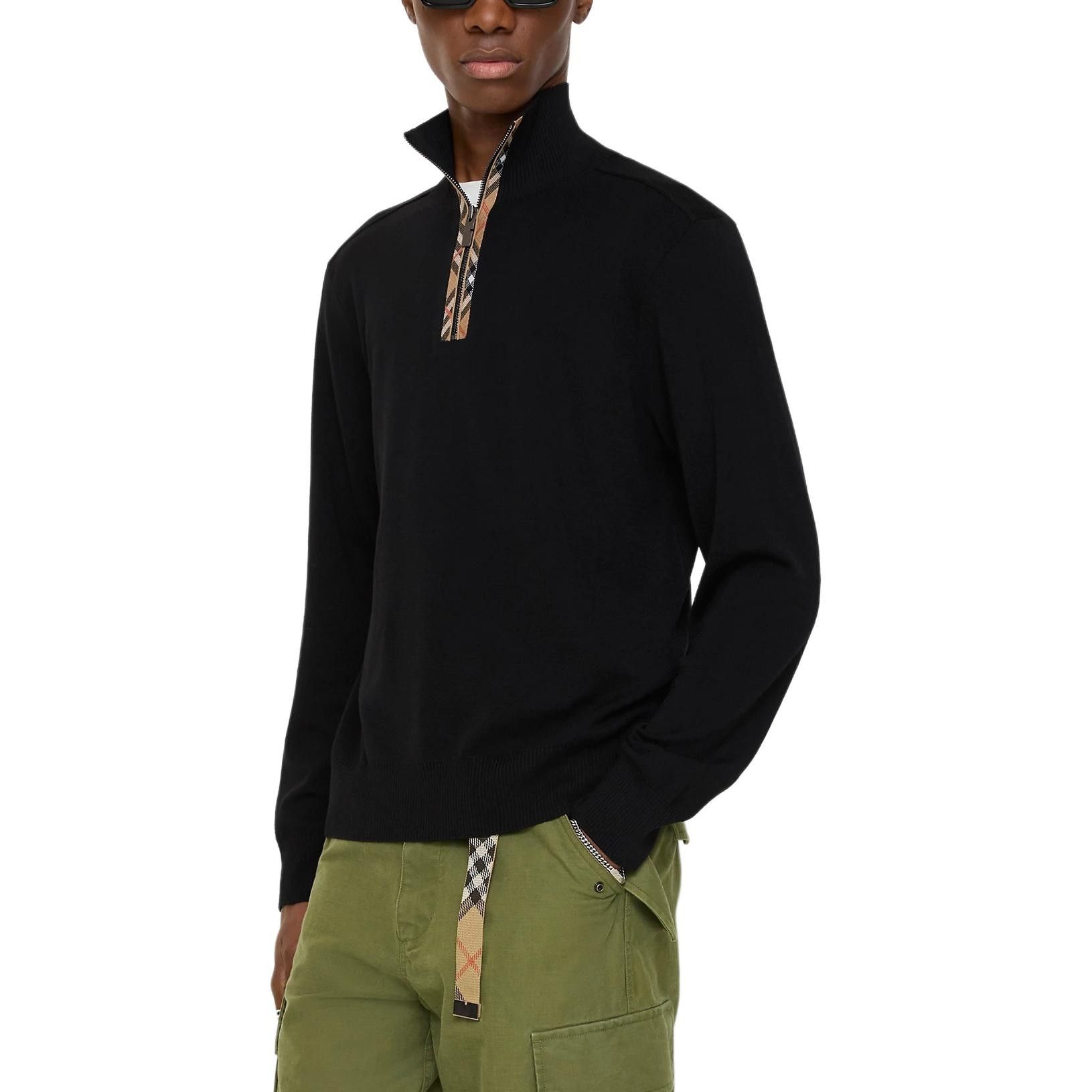 Burberry Burberry Check Trim Wool Half-Zip Sweater Size S Size US S / EU 44-46 / 1 - 6 Thumbnail