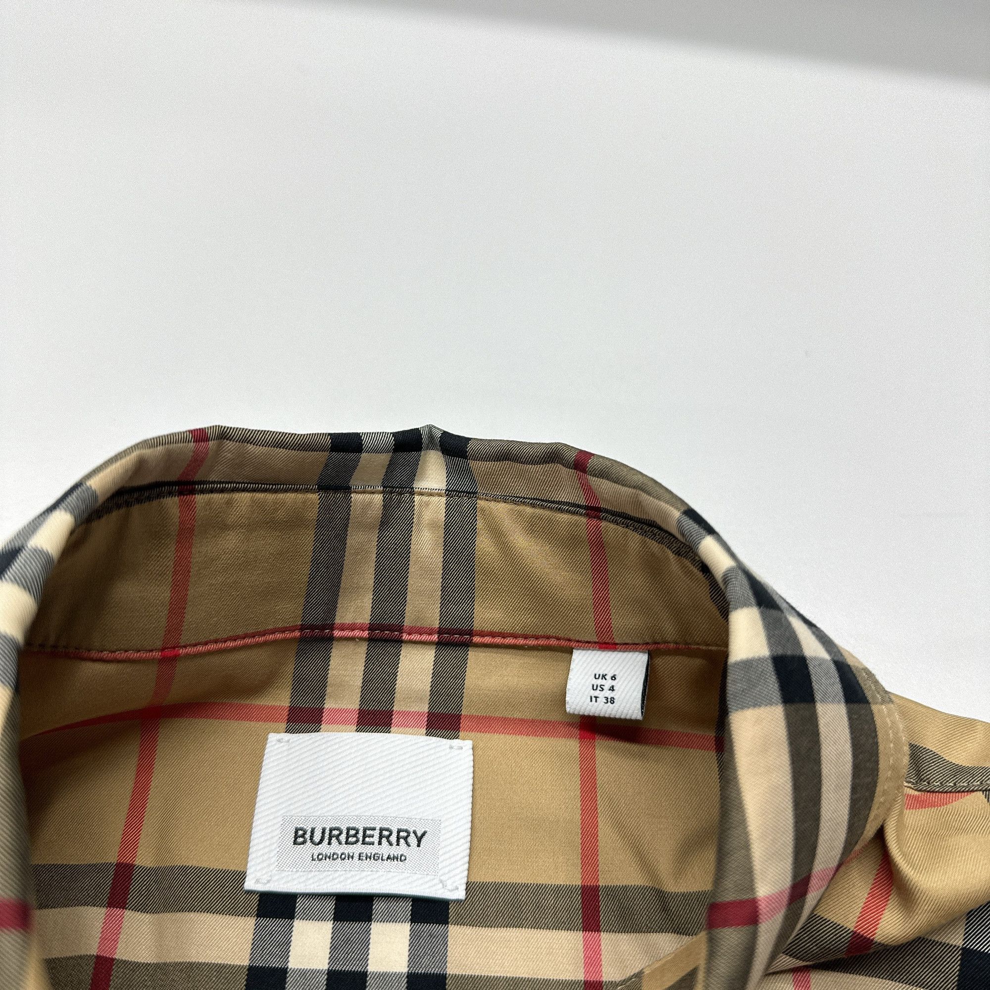Burberry Burberry Check Button Up Shirt Size IT 38 Size XS / US 0-2 / IT 36-38 - 3 Thumbnail