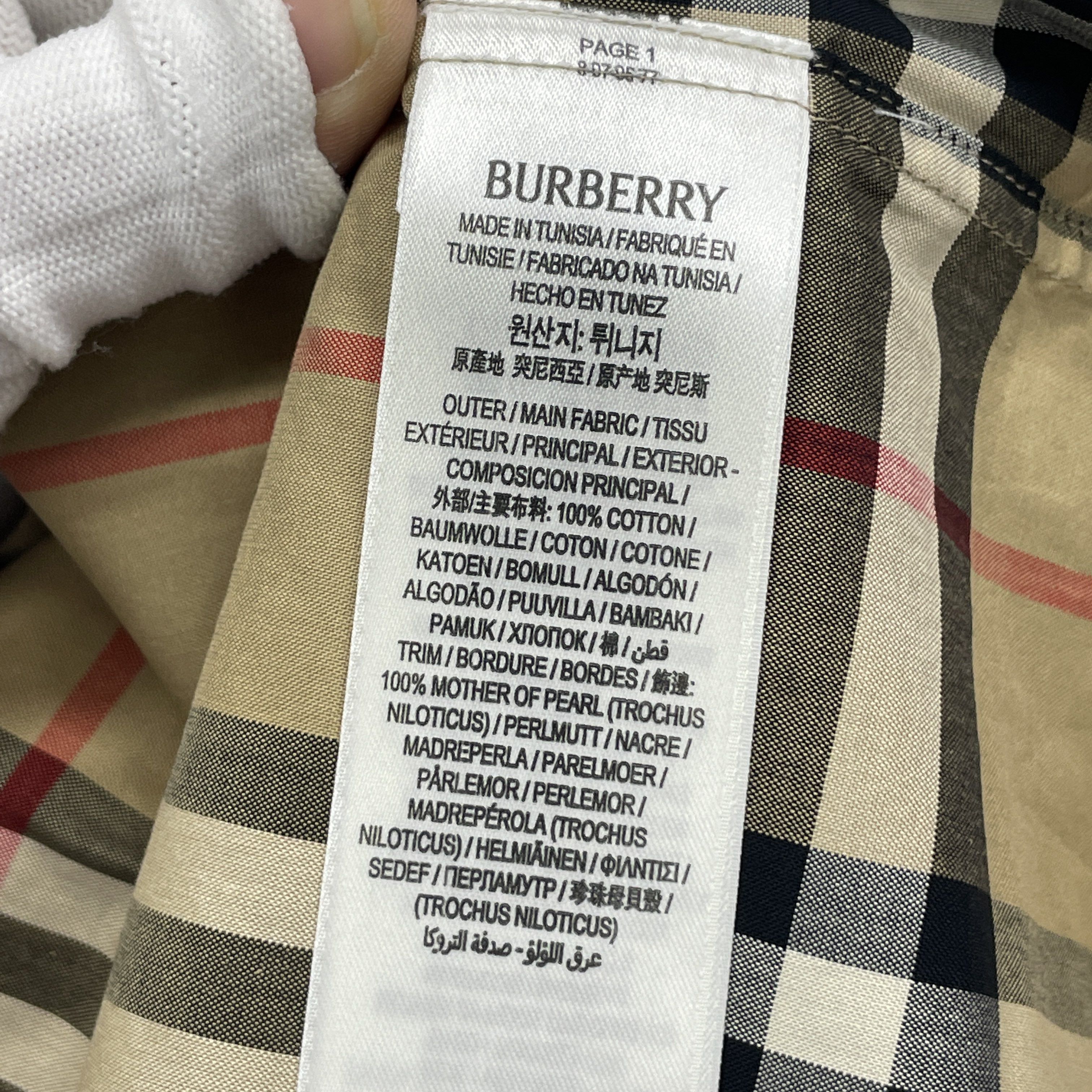 Burberry Burberry Check Long Sleeve Button Up Shirt Size L Size US L / EU 52-54 / 3 - 4 Thumbnail