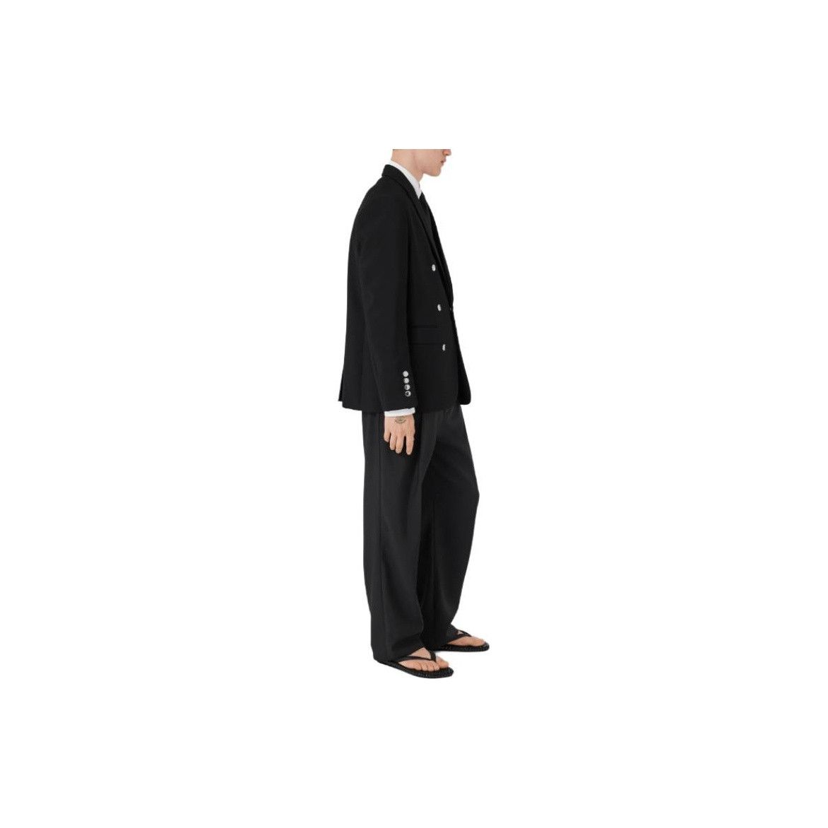 Burberry Burberry Double Breasted Wool Blazer Black Size 38R Size 38R - 8 Thumbnail
