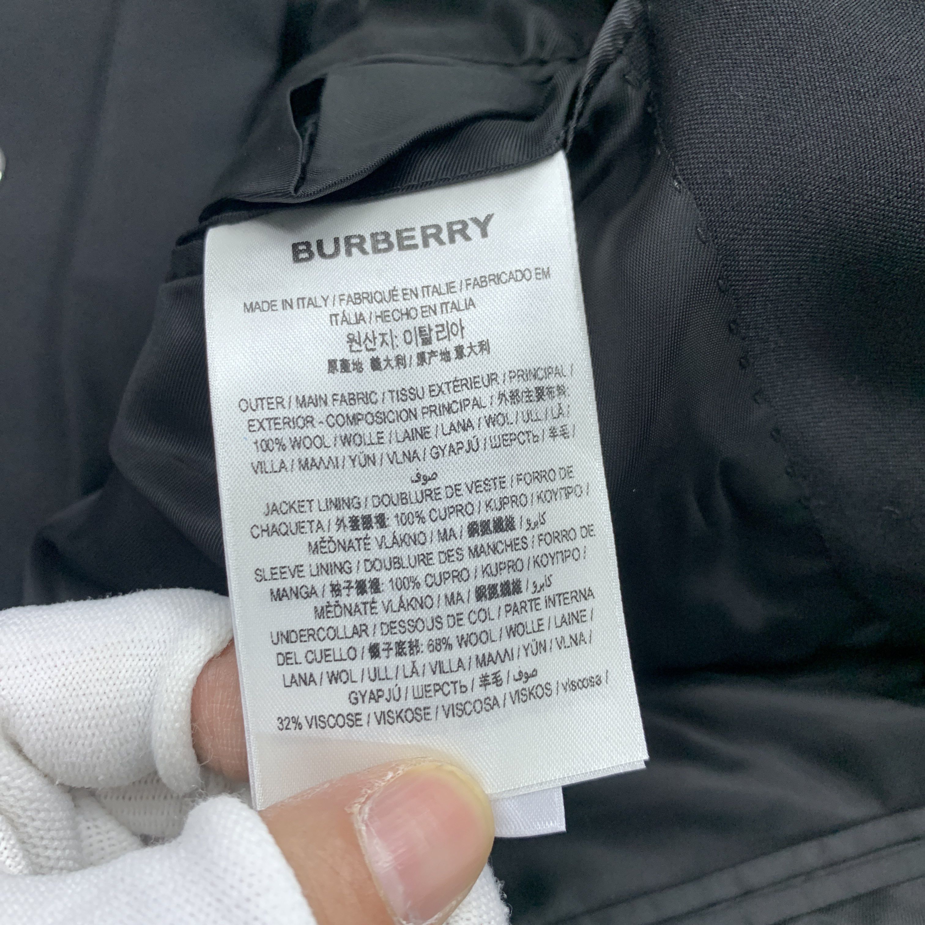Burberry Burberry Double Breasted Wool Blazer Black Size 38R Size 38R - 5 Thumbnail
