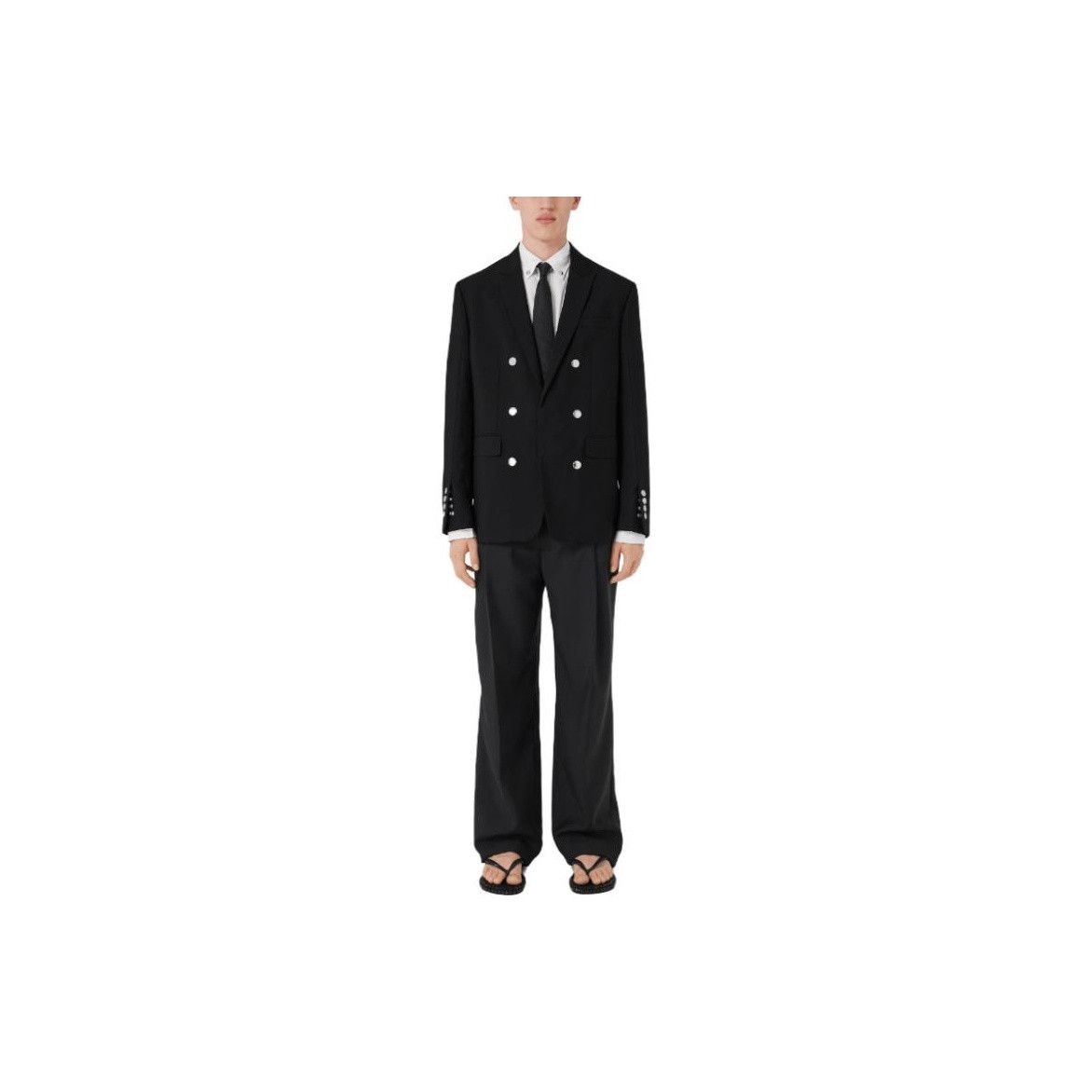 Burberry Burberry Double Breasted Wool Blazer Black Size 38R Size 38R - 6 Thumbnail