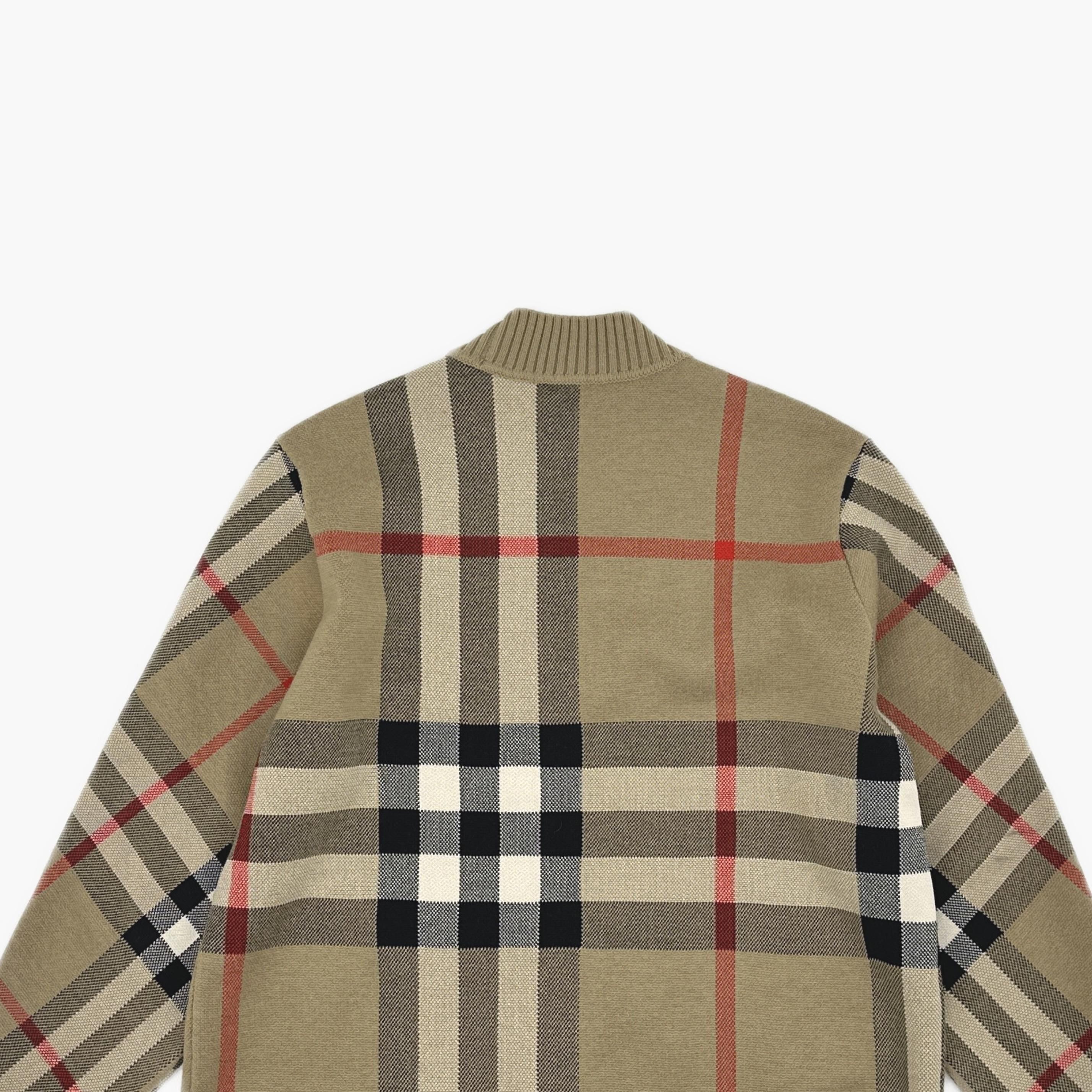 Burberry Burberry Beige Check Cardigan Size L Size L / US 10 / IT 46 - 3 Thumbnail