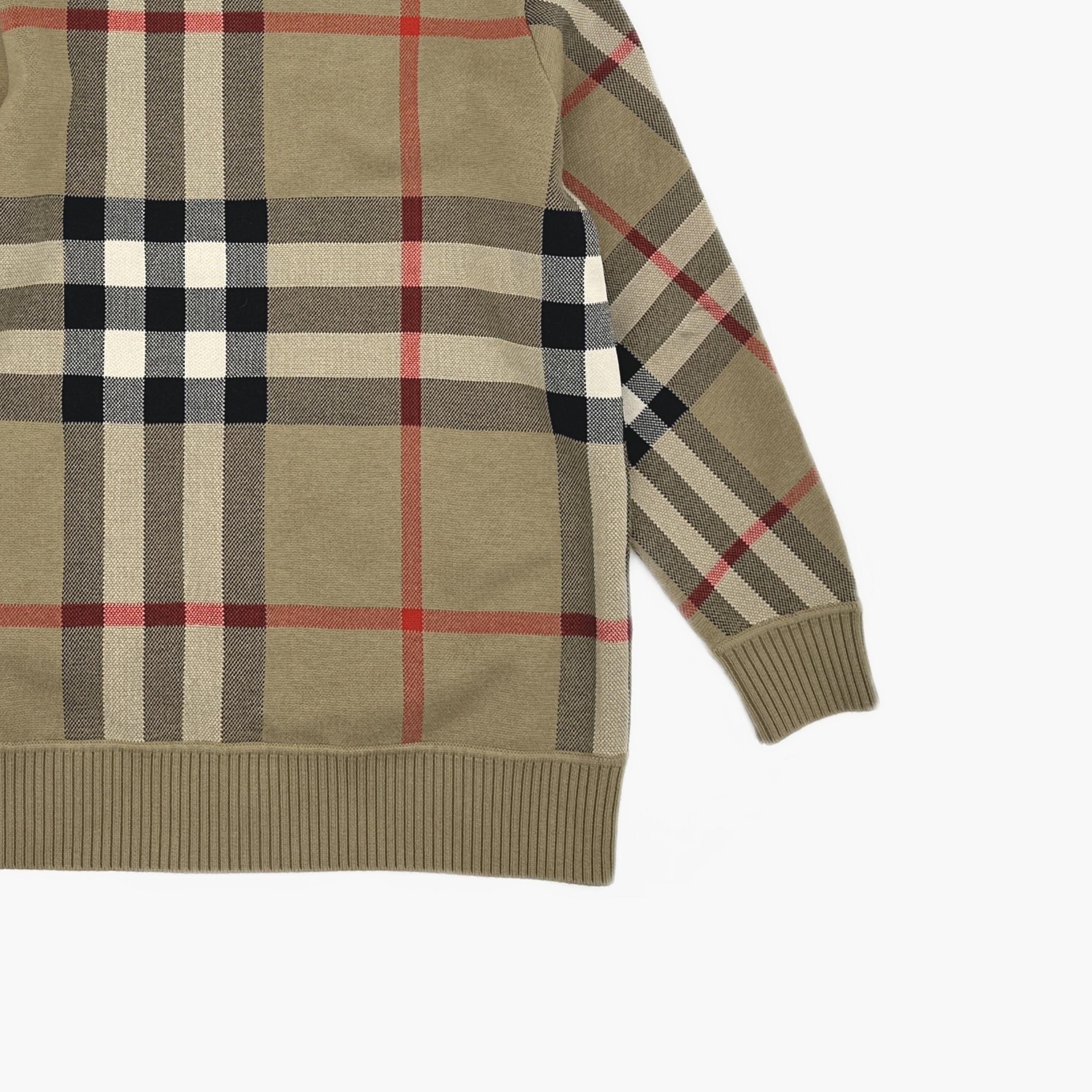 Burberry Burberry Beige Check Cardigan Size L Size L / US 10 / IT 46 - 5 Thumbnail