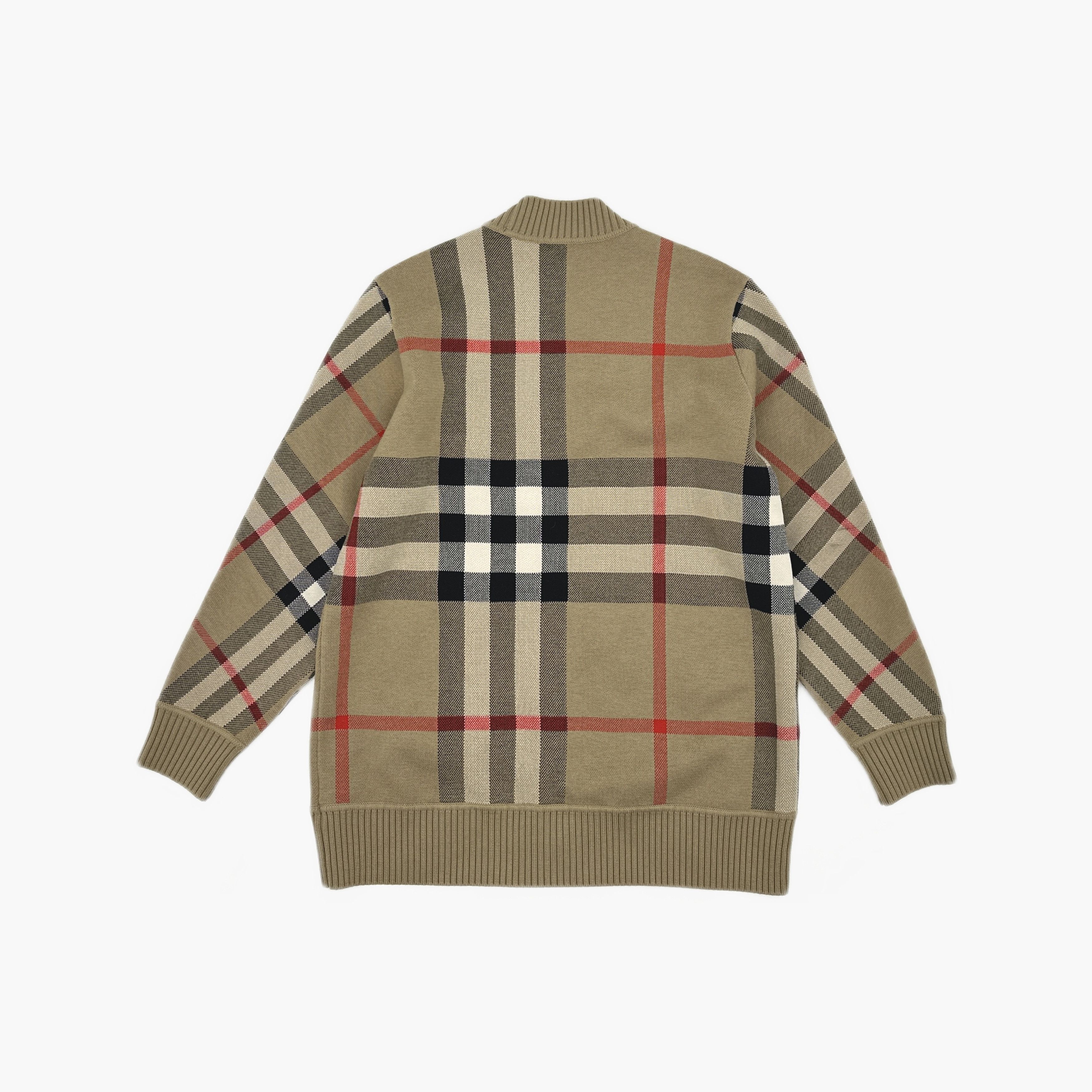 Burberry Burberry Beige Check Cardigan Size L Size L / US 10 / IT 46 - 2 Thumbnail