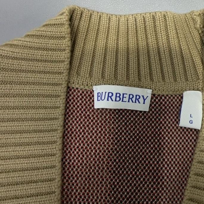 Burberry Burberry Beige Check Cardigan Size L Size L / US 10 / IT 46 - 7 Thumbnail