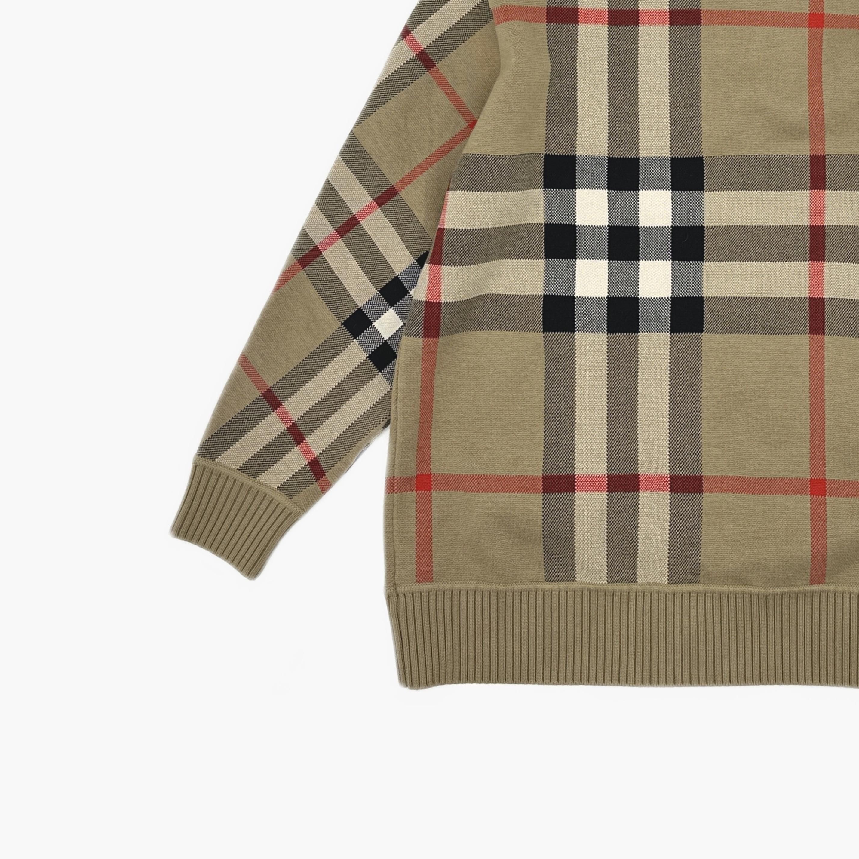 Burberry Burberry Beige Check Cardigan Size L Size L / US 10 / IT 46 - 4 Thumbnail