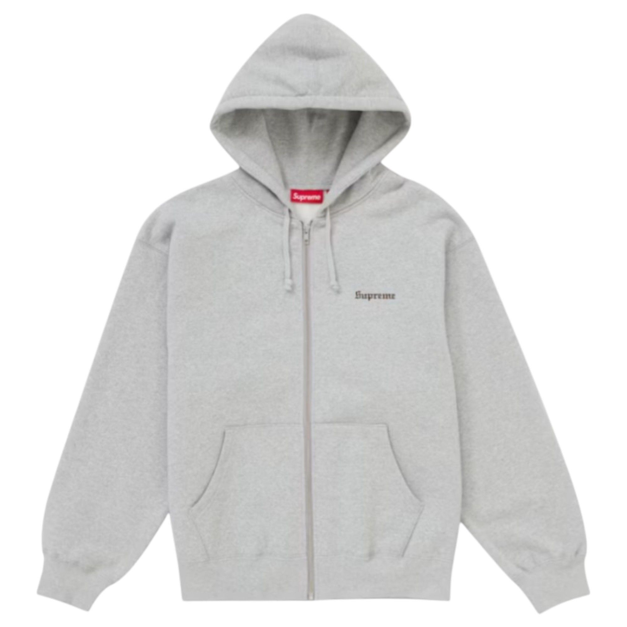 Supreme Crest Zip Up Hooded Sweatshirt Heather Grey Size US XL / EU 56 / 4 - 2 Thumbnail