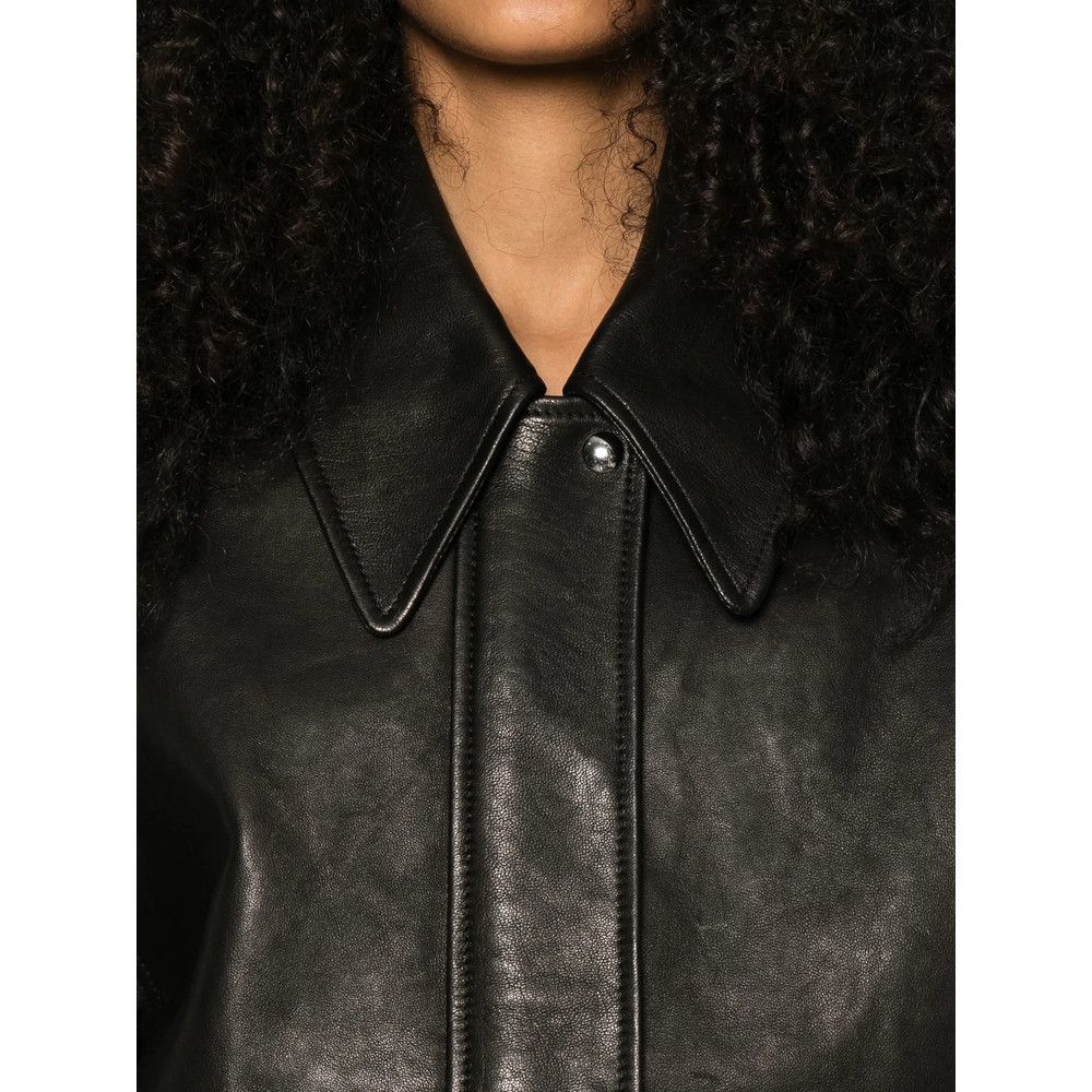 KHAITE Khaite BLACK Jackets - Leather Jackets Size S / US 4 / IT 40 - 5 Thumbnail