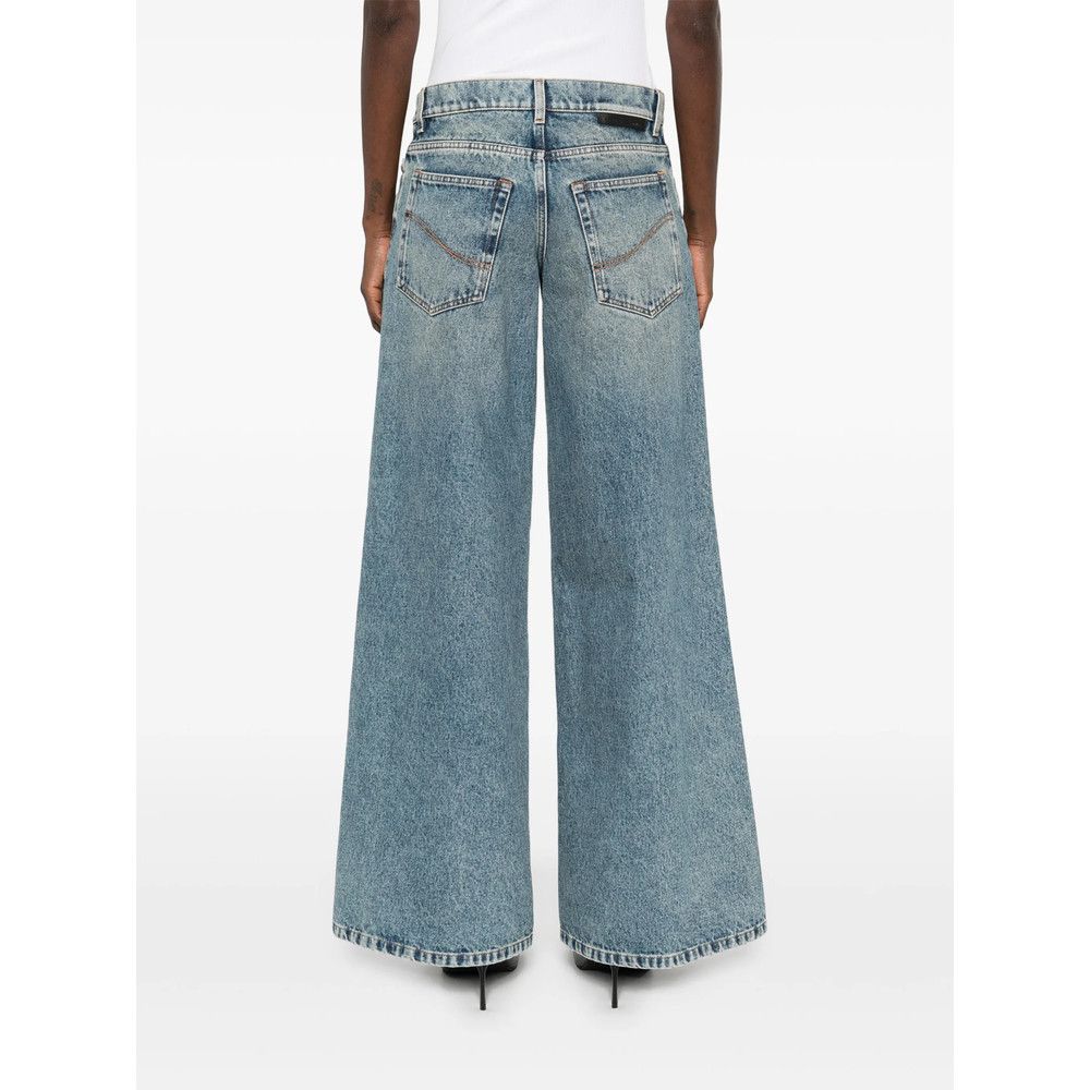 Stella McCartney Stella Mccartney BLUE Denim - Wide-Leg Jeans Size 26" / US 2 / IT 38 - 4 Thumbnail