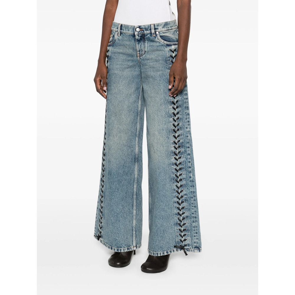 Stella McCartney Stella Mccartney BLUE Denim - Wide-Leg Jeans Size 26" / US 2 / IT 38 - 3 Thumbnail