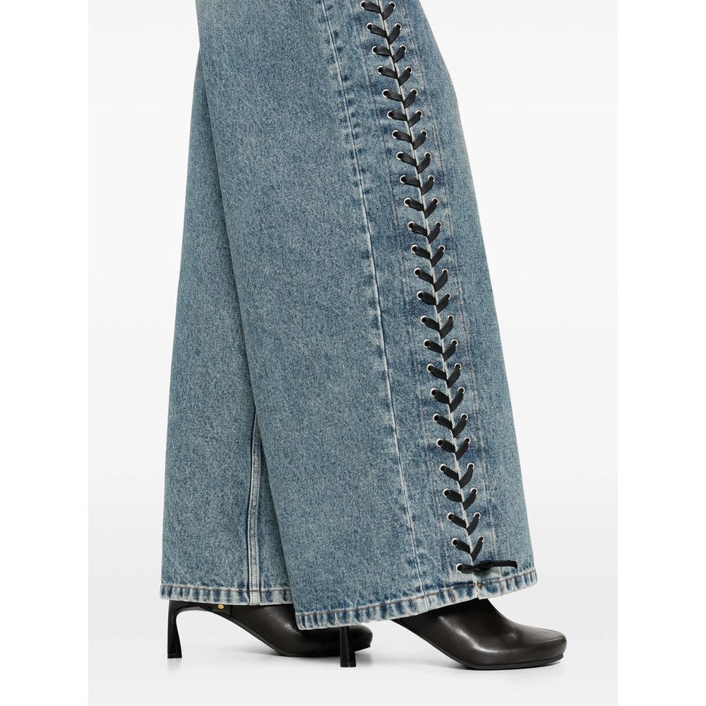 Stella McCartney Stella Mccartney BLUE Denim - Wide-Leg Jeans Size 26" / US 2 / IT 38 - 5 Thumbnail