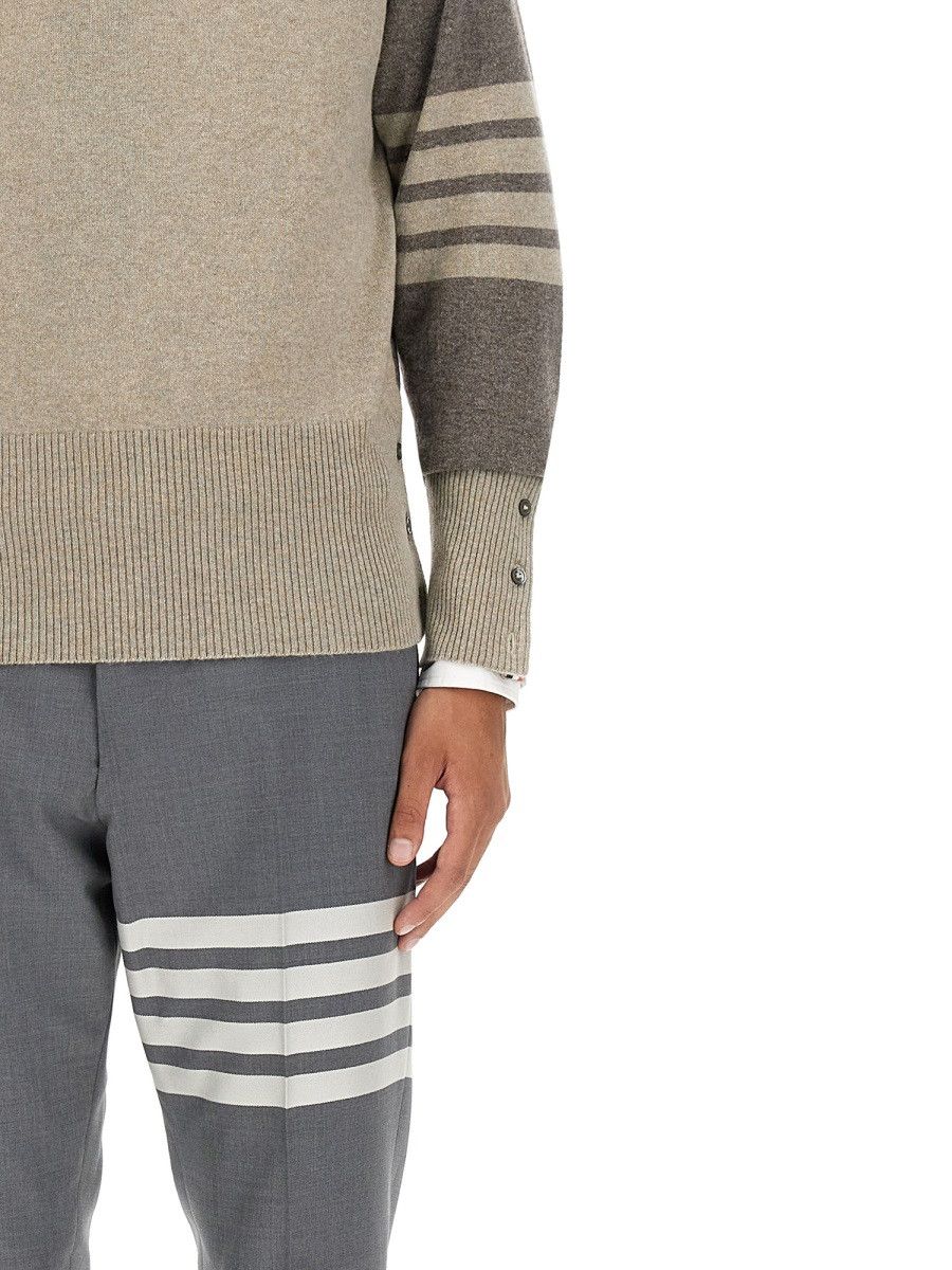 Thom Browne THOM BROWNE 4BAR SHIRT - BEIGE (JP 3) Size US L / EU 52-54 / 3 - 3 Thumbnail