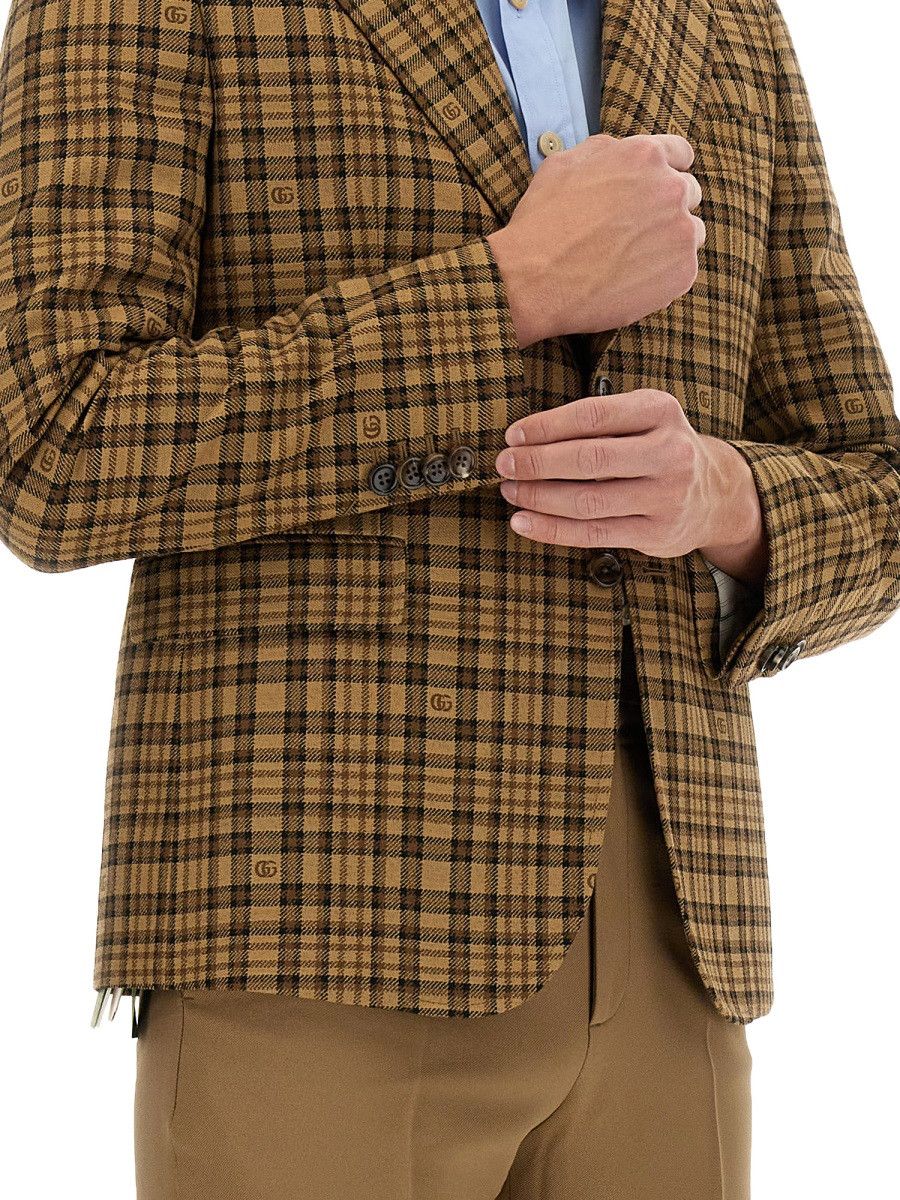 Gucci GUCCI JACKET WITH DOUBLE G - BEIGE (IT 50) Size US L / EU 52-54 / 3 - 4 Thumbnail