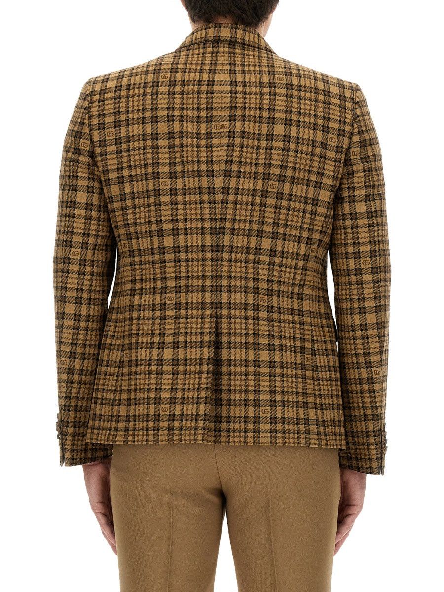 Gucci GUCCI JACKET WITH DOUBLE G - BEIGE (IT 50) Size US L / EU 52-54 / 3 - 3 Thumbnail