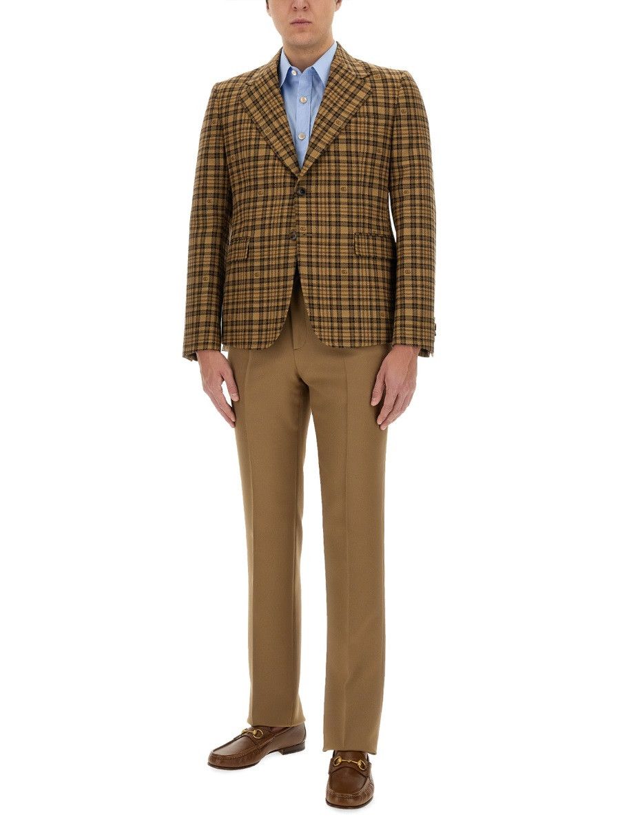 Gucci GUCCI JACKET WITH DOUBLE G - BEIGE (IT 50) Size US L / EU 52-54 / 3 - 2 Thumbnail