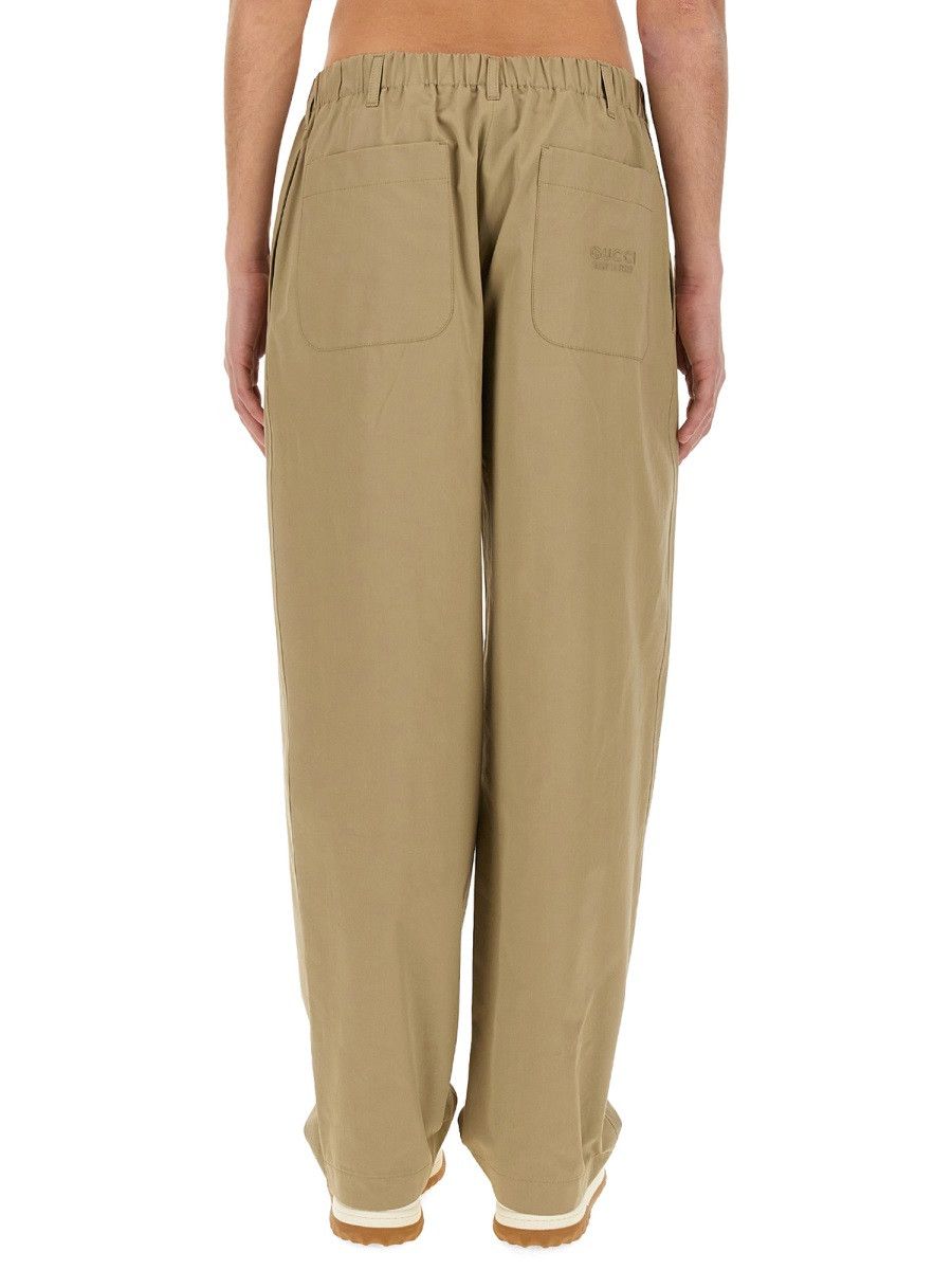 Gucci GUCCI HEAVY COTTON POPLIN PANTS - BROWN (IT 50) Size US 34 / EU 50 - 3 Thumbnail
