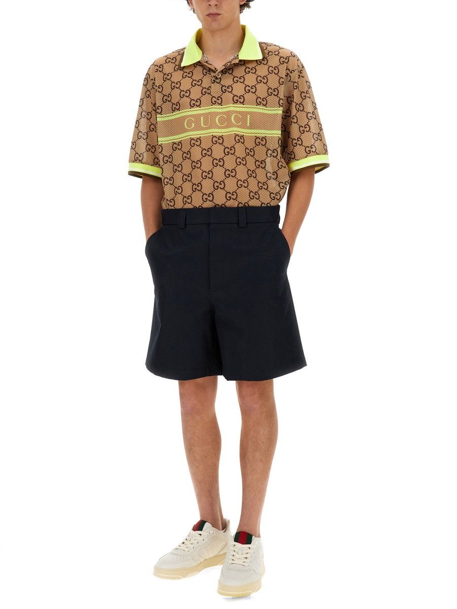 Gucci GUCCI WEB RIBBON SHORTS - BLUE (IT 50) Size US 34 / EU 50 - 2 Thumbnail
