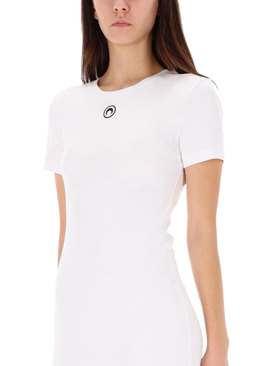 Marine Serre MARINE SERRE MIDI DRESS "MOON" - WHITE Size S / US 4 / IT 40 - 2 Thumbnail